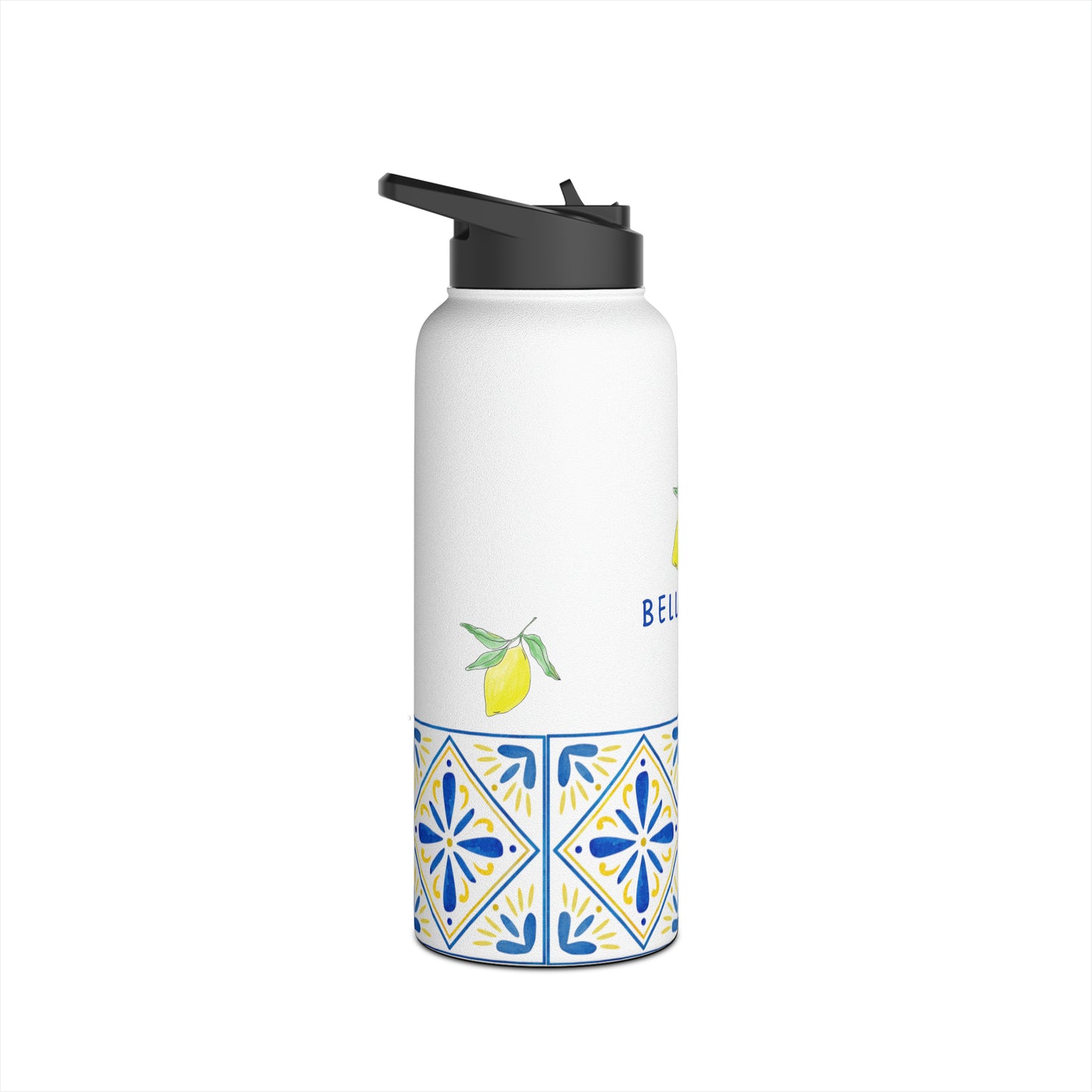 Bella Vita Stainless Steel Water Bottle, Standard Lid