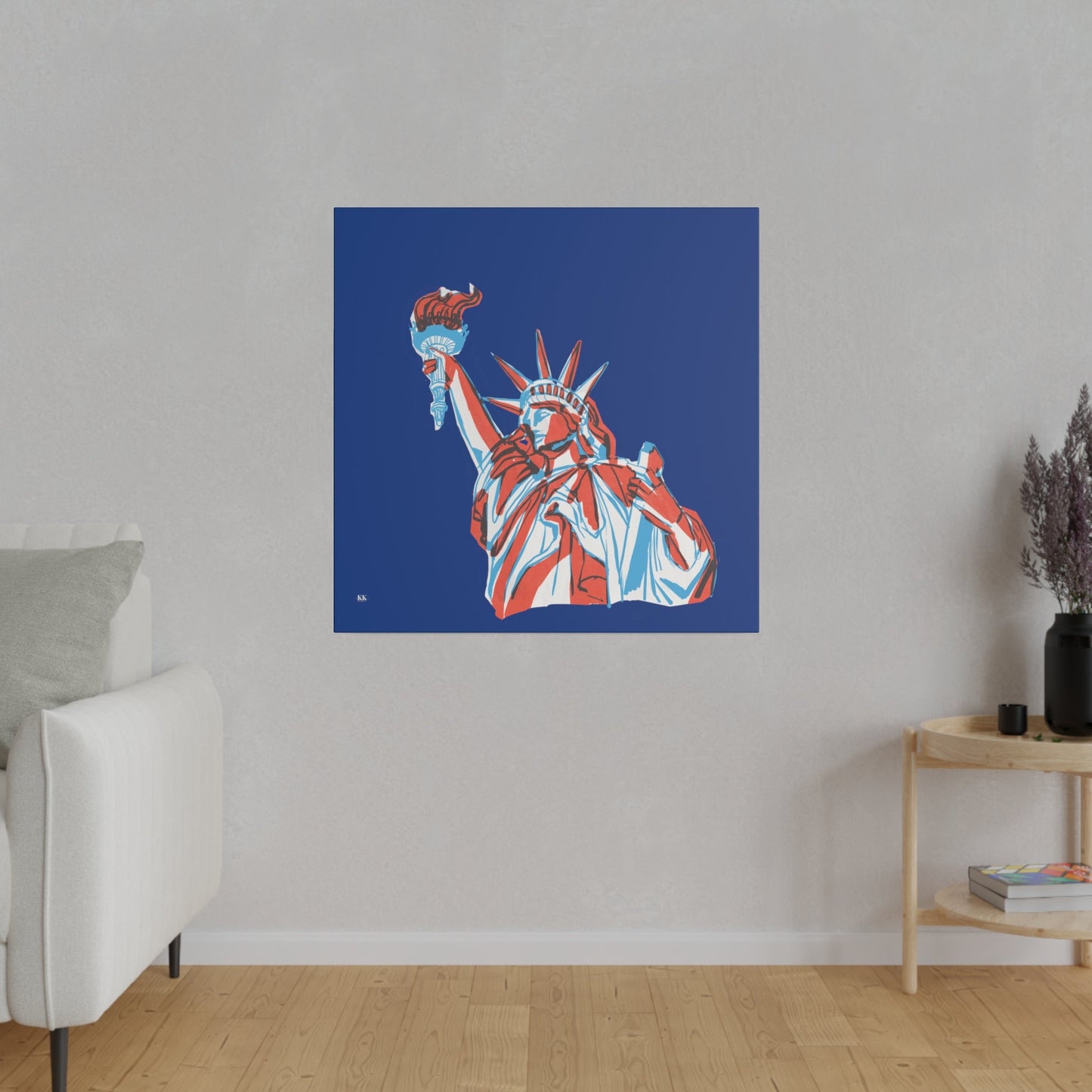 Red, White, And Blue - 4th of July - Lady Liberty - Matte Canvas, Stretched, 0.75"