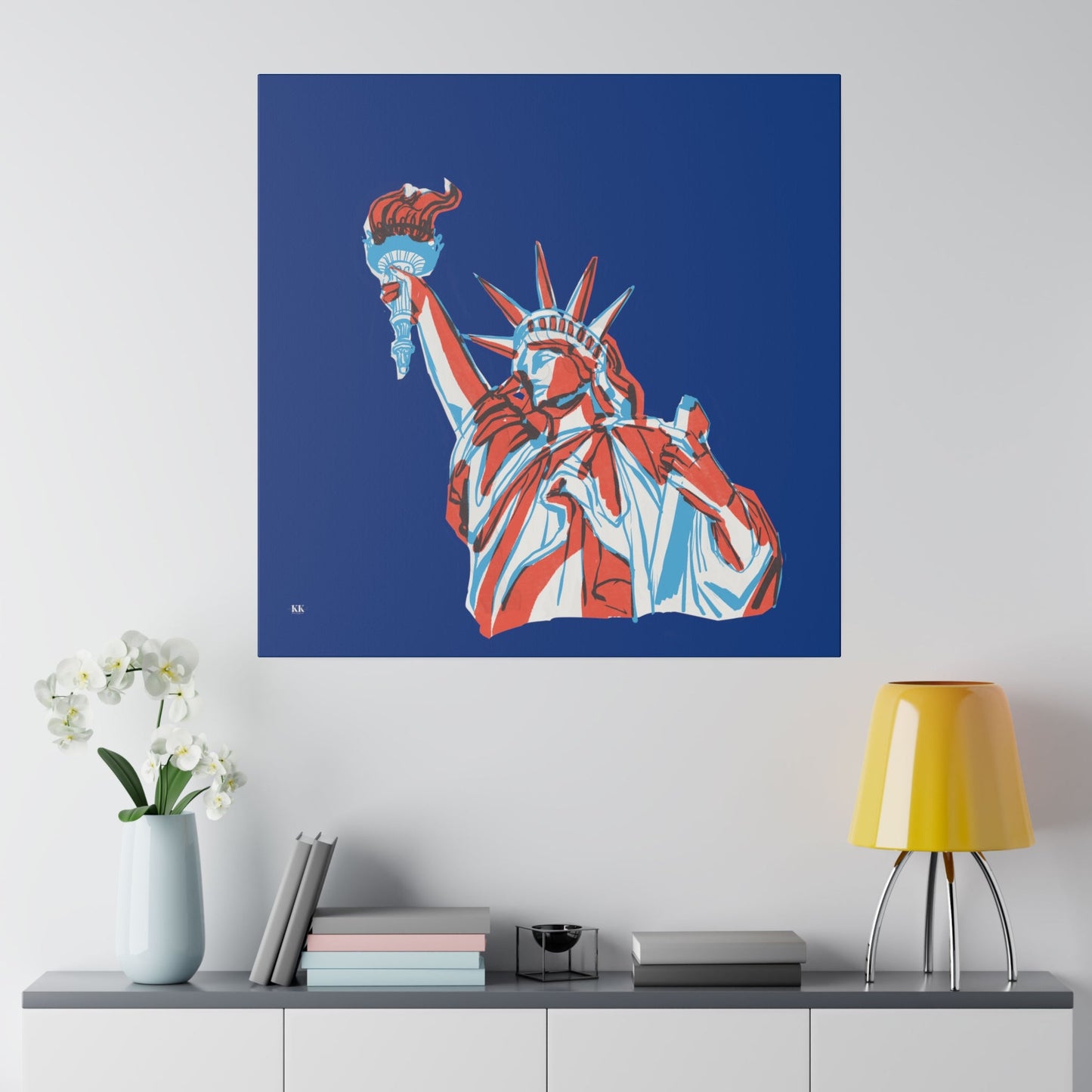 Red, White, And Blue - 4th of July - Lady Liberty - Matte Canvas, Stretched, 0.75"