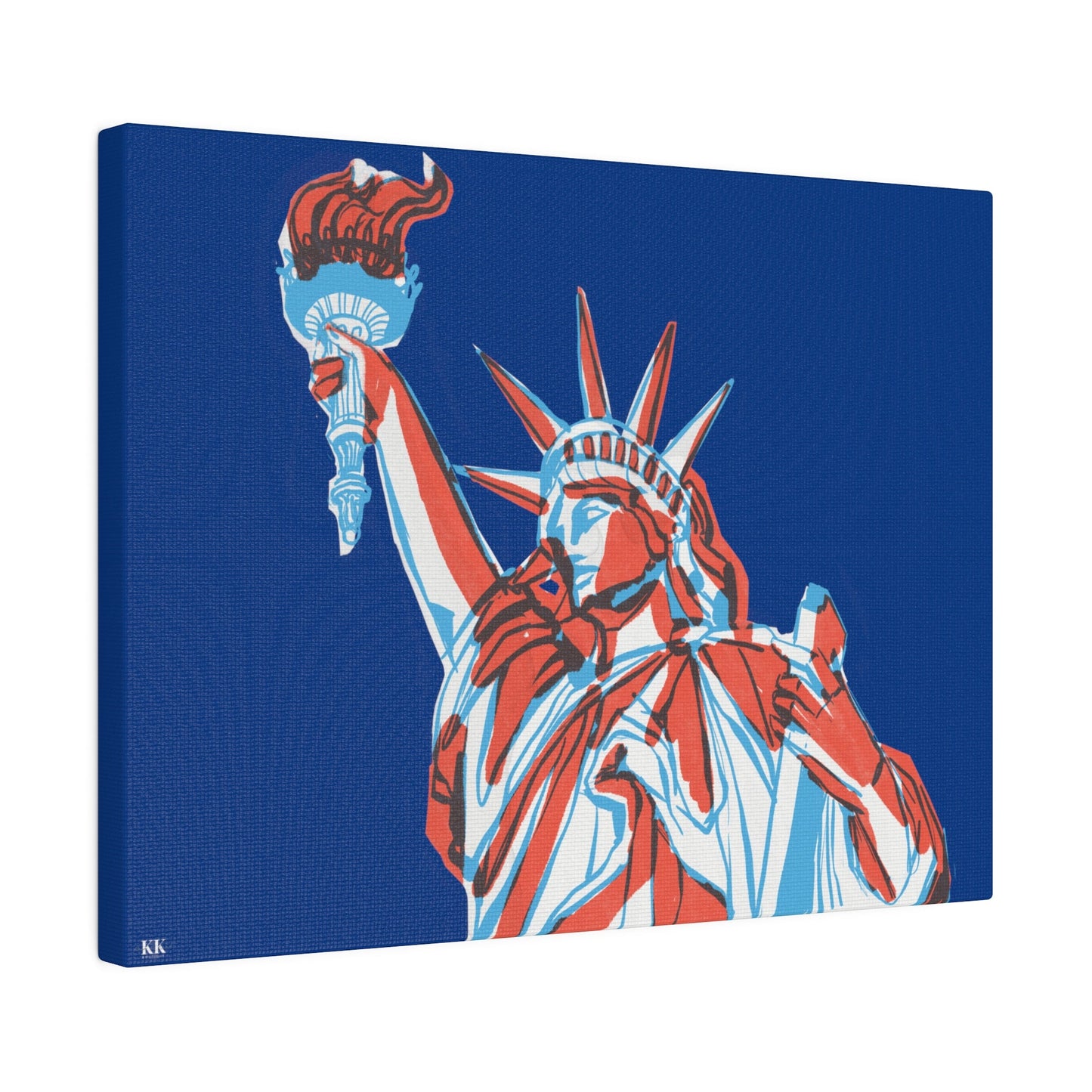 Red, White, And Blue - 4th of July - Lady Liberty - Matte Canvas, Stretched, 0.75"