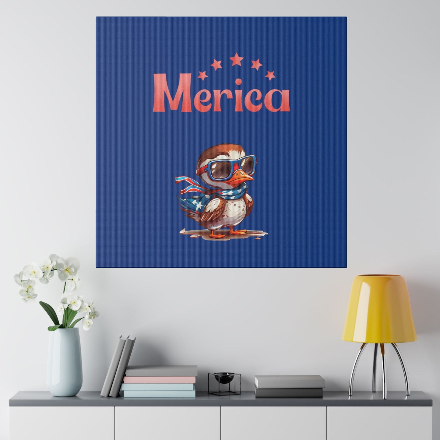 Red, White, And Blue - 4th of July - Merica Flyin Eagle Canvas, Stretched, 0.75"