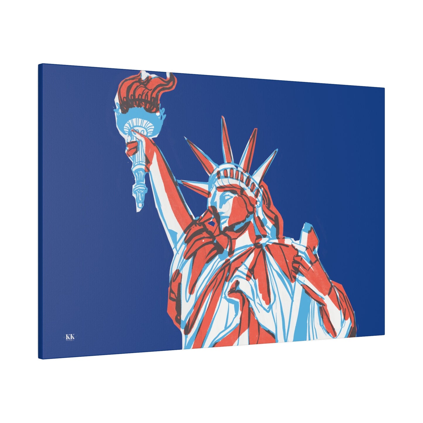 Red, White, And Blue - 4th of July - Lady Liberty - Matte Canvas, Stretched, 0.75"