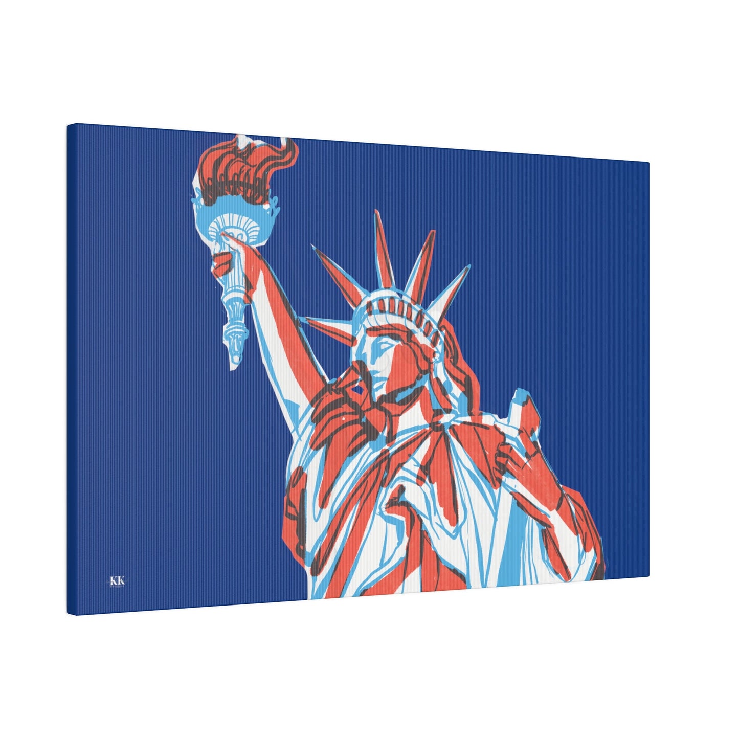 Red, White, And Blue - 4th of July - Lady Liberty - Matte Canvas, Stretched, 0.75"