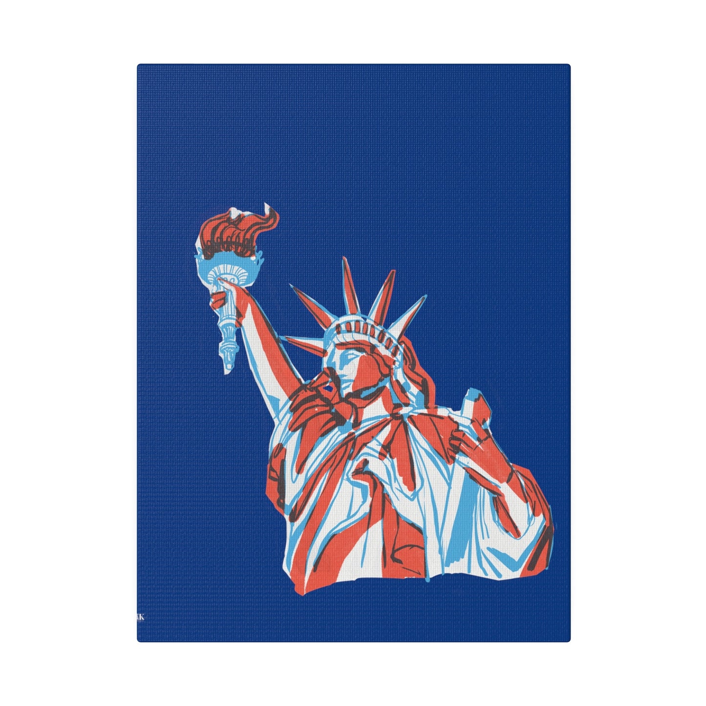 Red, White, And Blue - 4th of July - Lady Liberty - Matte Canvas, Stretched, 0.75"