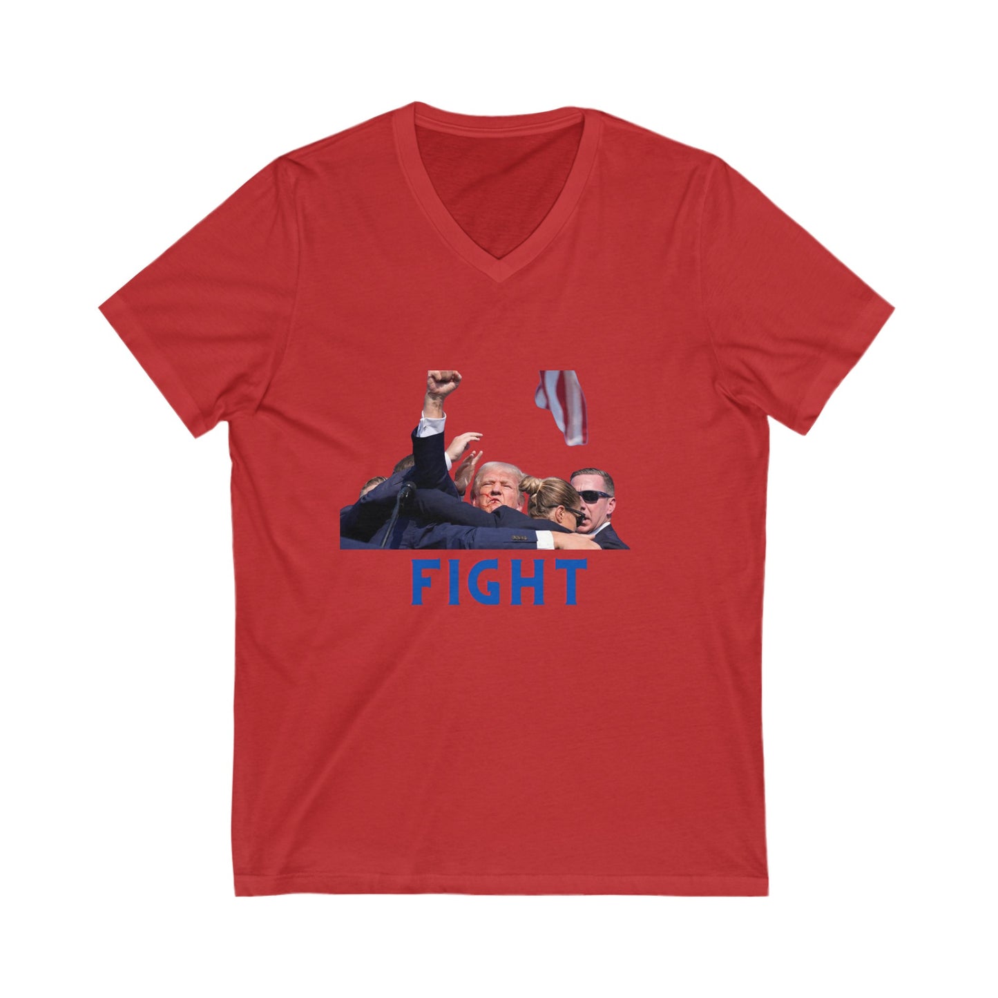 FIGHT - Trump Unisex Jersey Short Sleeve V-Neck Tee