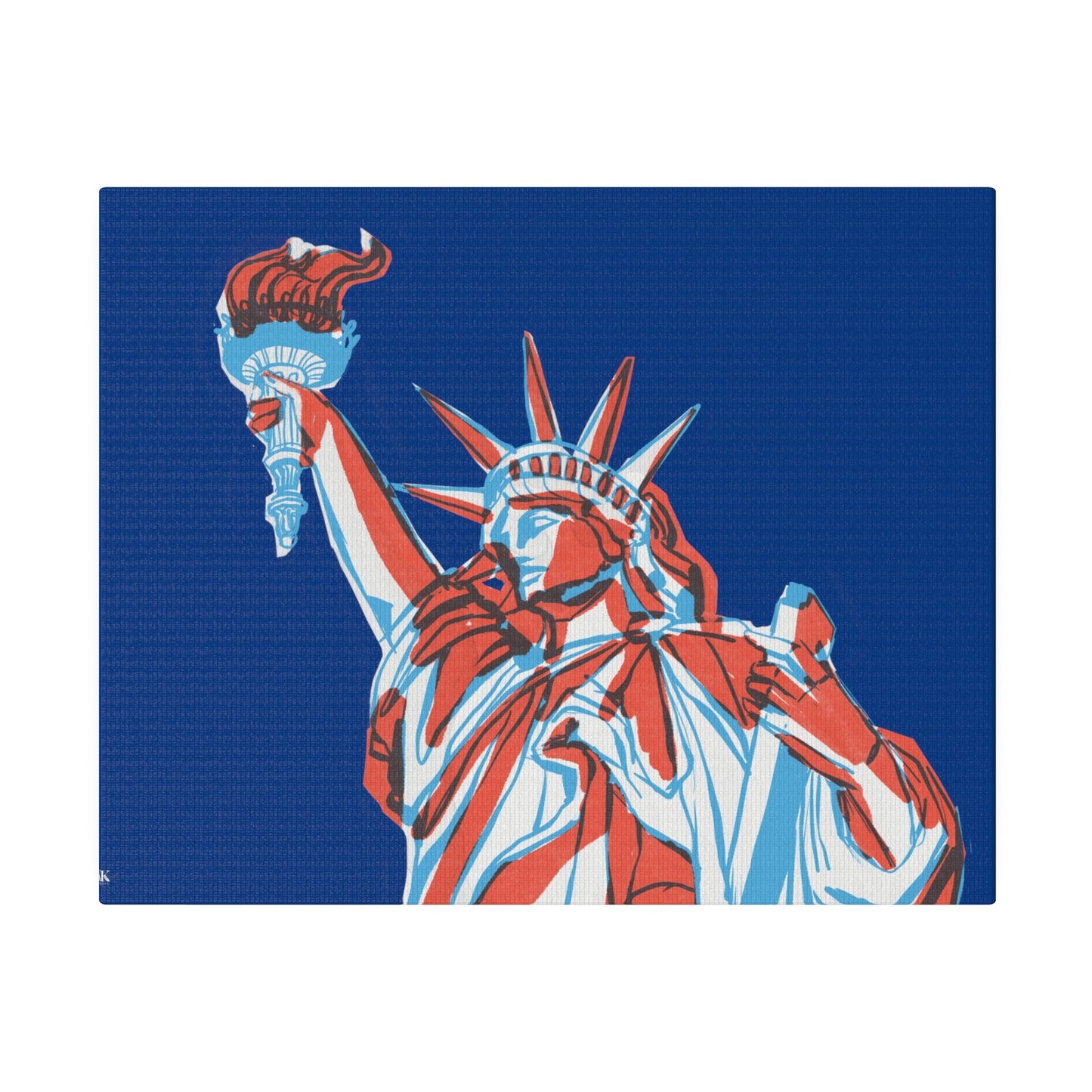 Red, White, And Blue - 4th of July - Lady Liberty - Matte Canvas, Stretched, 0.75"