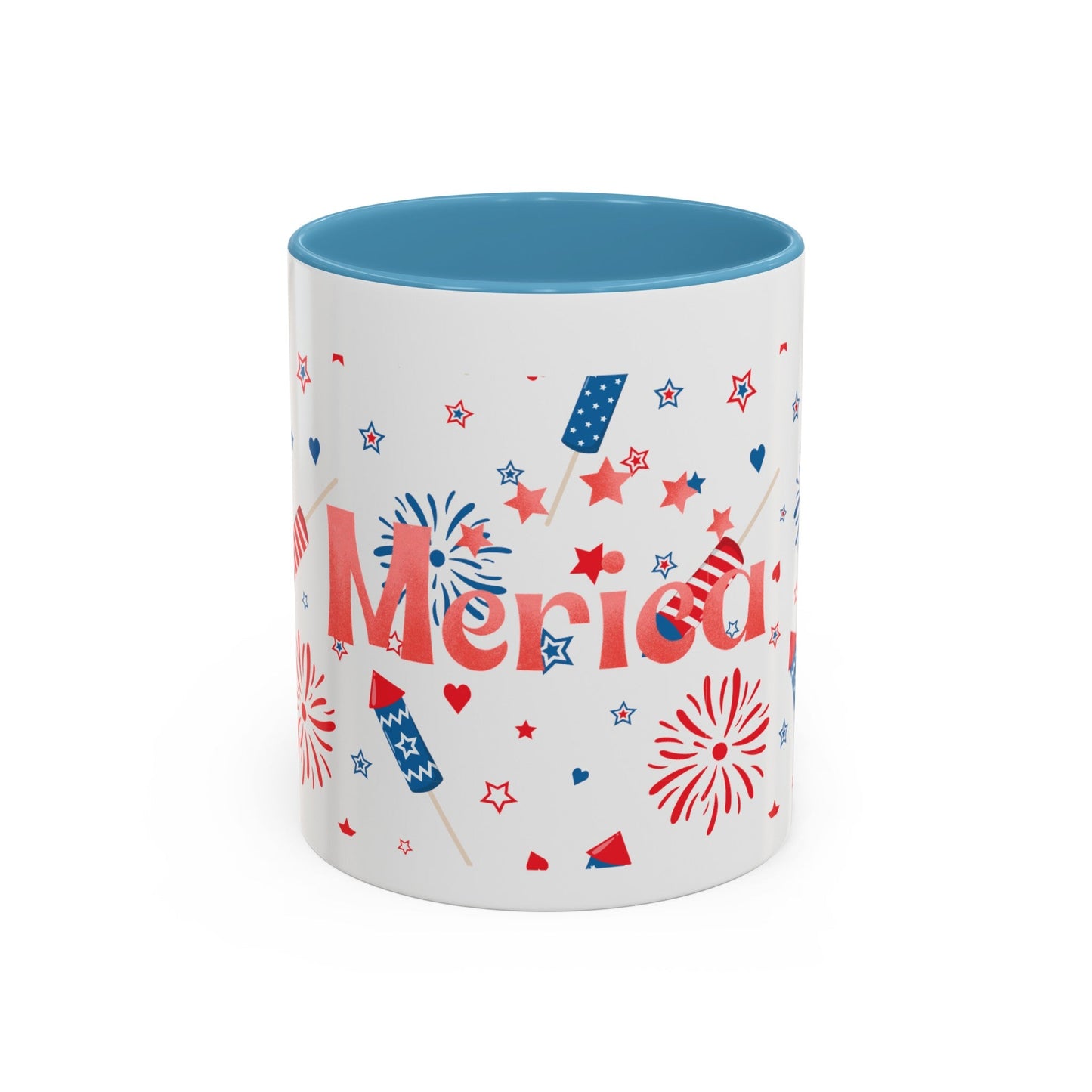 Red, White, And Blue - 4th of July - Merica Coffee Mug (11, 15oz)