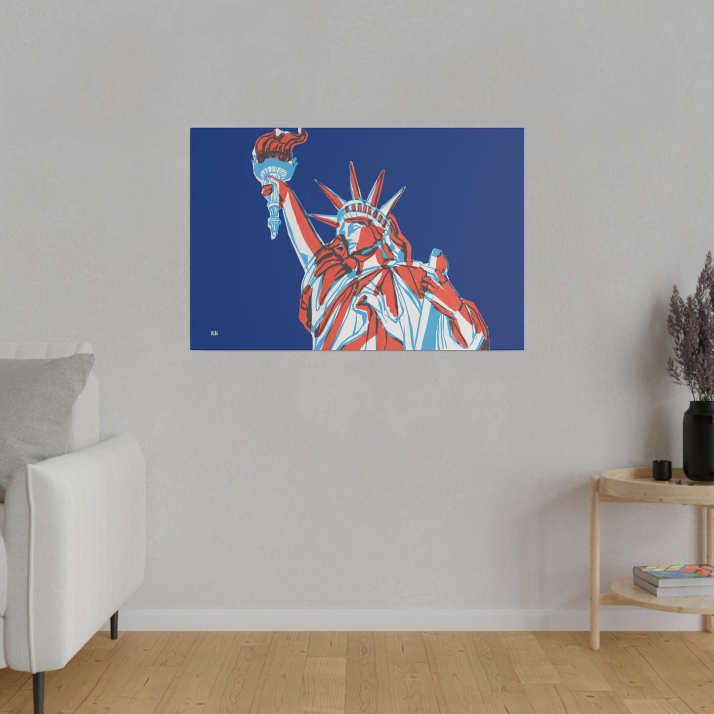 Red, White, And Blue - 4th of July - Lady Liberty - Matte Canvas, Stretched, 0.75"