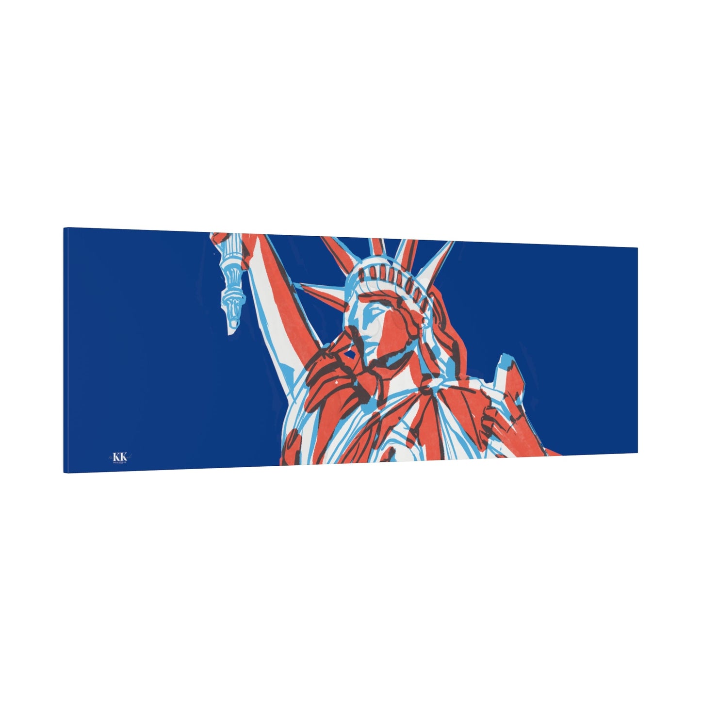 Red, White, And Blue - 4th of July - Lady Liberty - Matte Canvas, Stretched, 0.75"