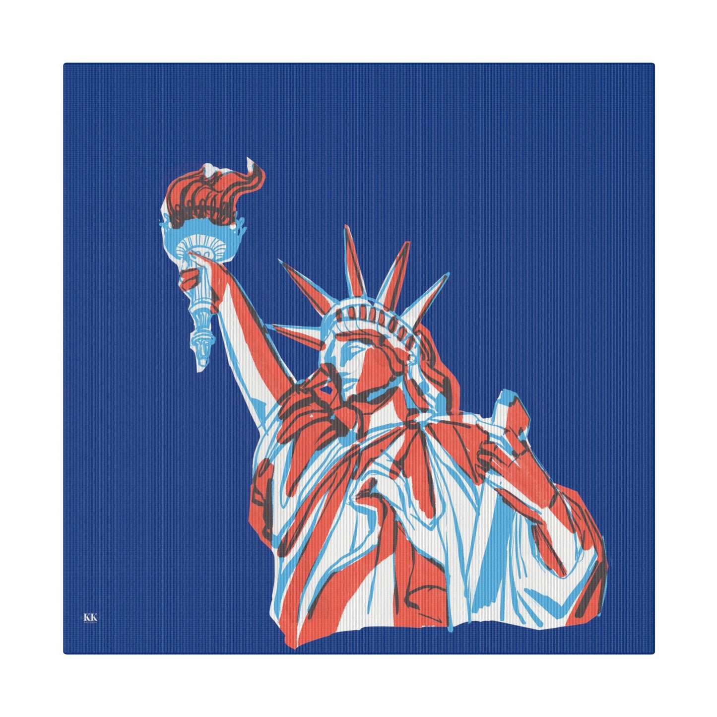 Red, White, And Blue - 4th of July - Lady Liberty - Matte Canvas, Stretched, 0.75"