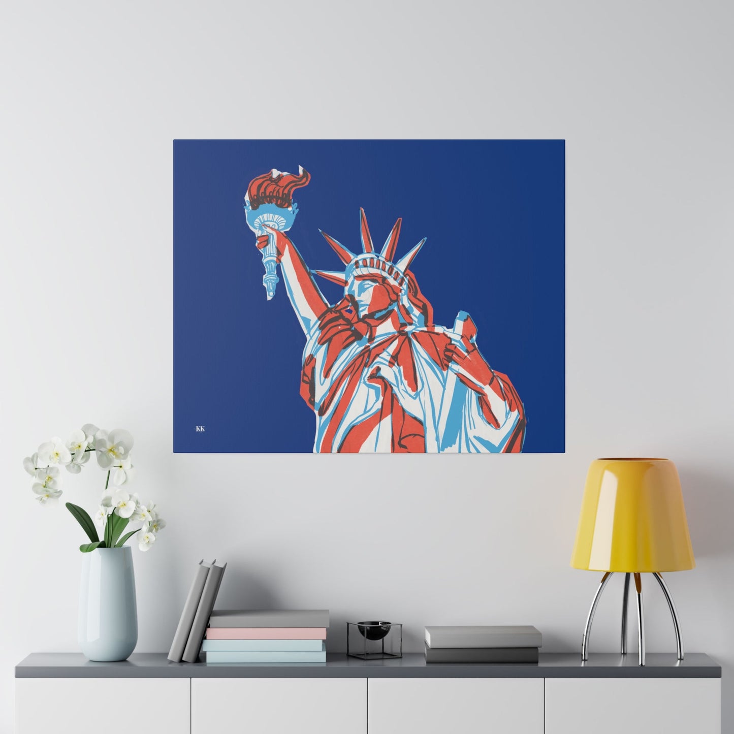 Red, White, And Blue - 4th of July - Lady Liberty - Matte Canvas, Stretched, 0.75"