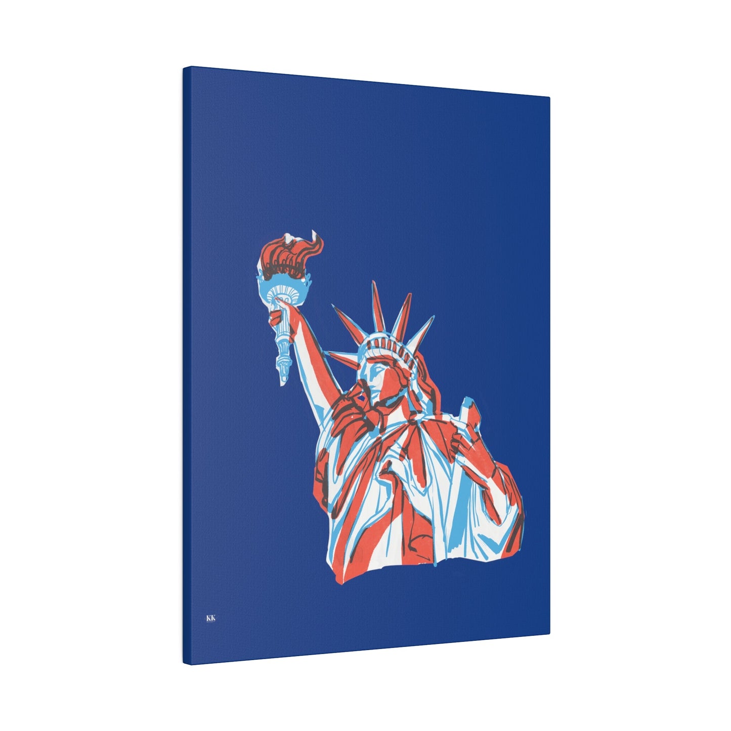 Red, White, And Blue - 4th of July - Lady Liberty - Matte Canvas, Stretched, 0.75"