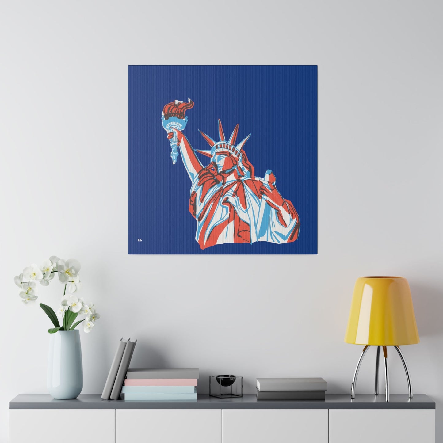 Red, White, And Blue - 4th of July - Lady Liberty - Matte Canvas, Stretched, 0.75"