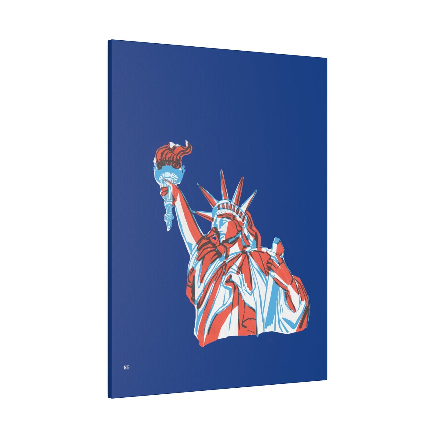 Red, White, And Blue - 4th of July - Lady Liberty - Matte Canvas, Stretched, 0.75"