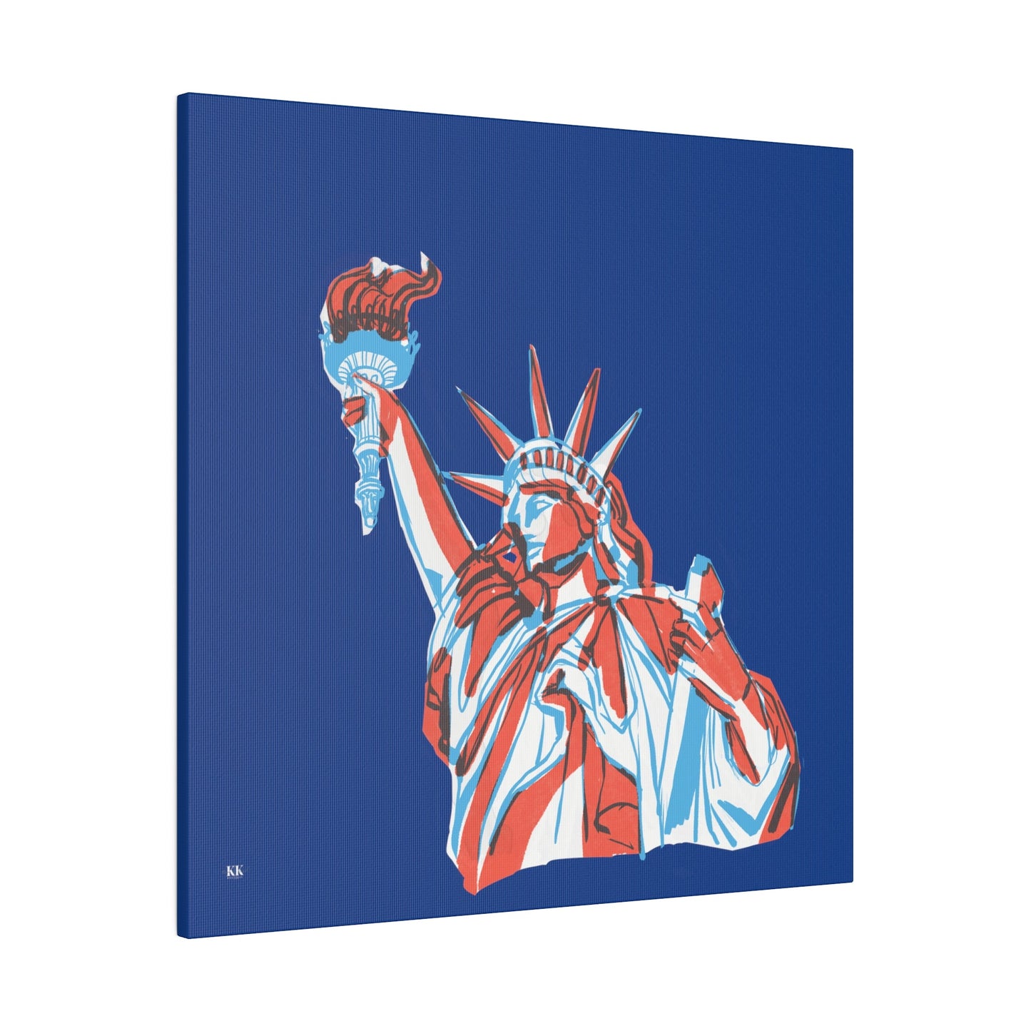 Red, White, And Blue - 4th of July - Lady Liberty - Matte Canvas, Stretched, 0.75"