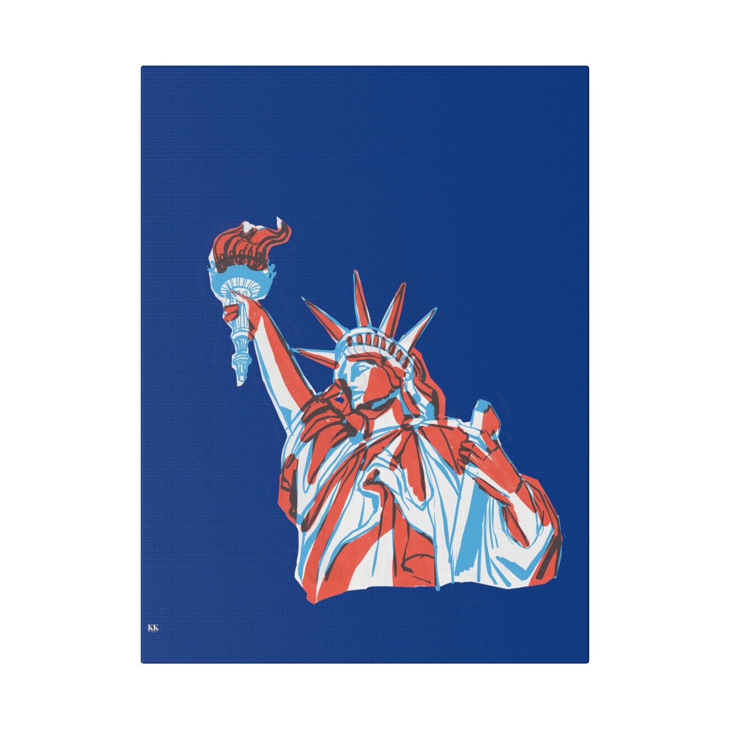 Red, White, And Blue - 4th of July - Lady Liberty - Matte Canvas, Stretched, 0.75"