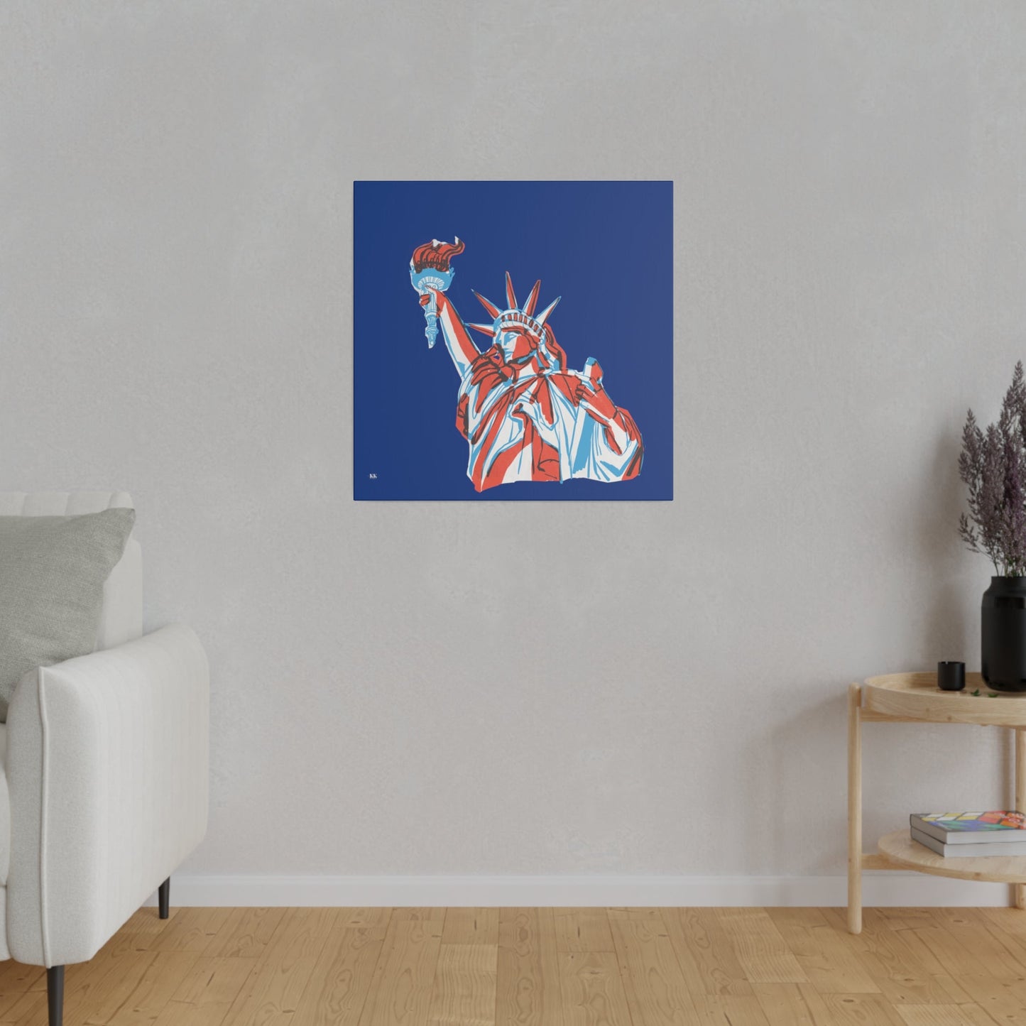 Red, White, And Blue - 4th of July - Lady Liberty - Matte Canvas, Stretched, 0.75"