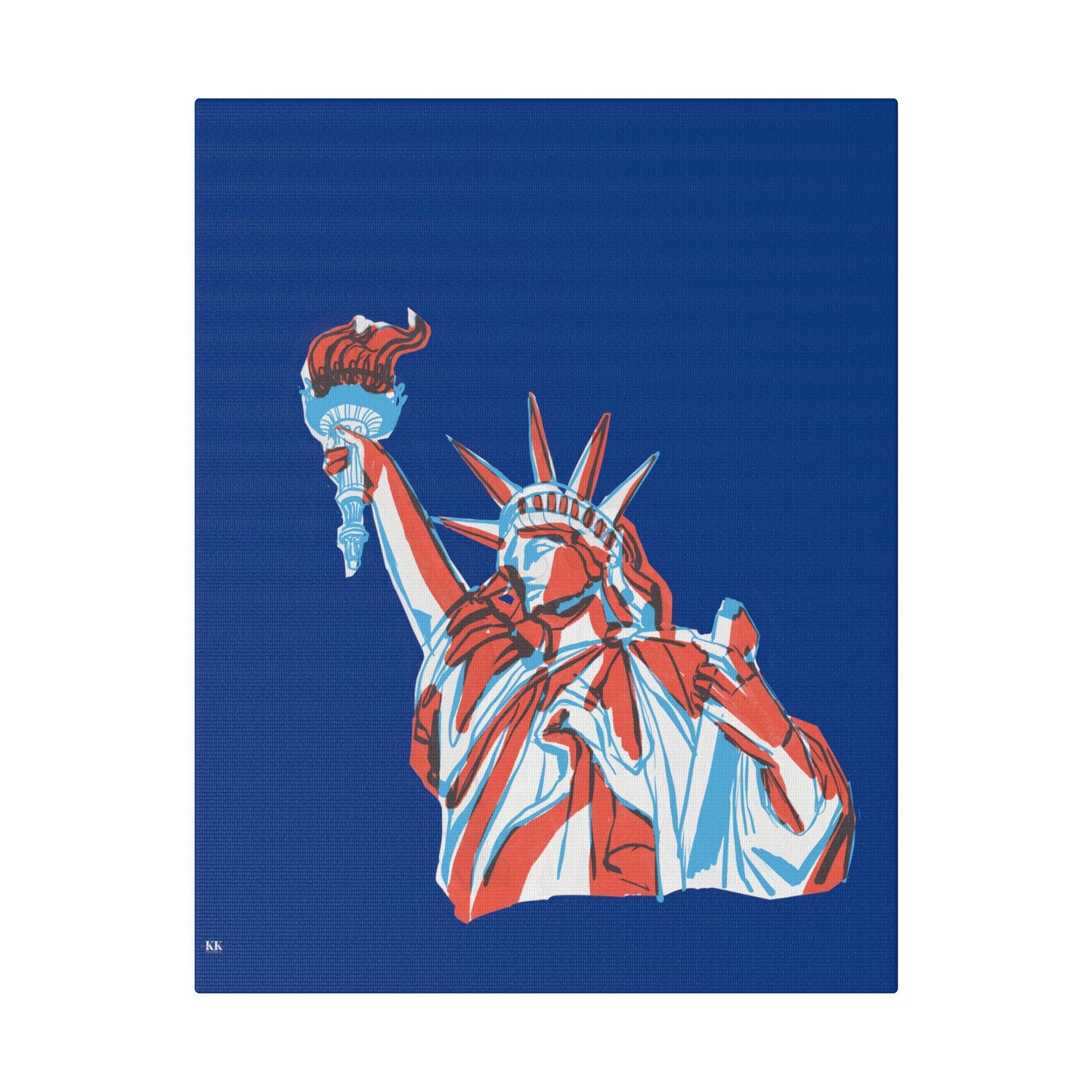 Red, White, And Blue - 4th of July - Lady Liberty - Matte Canvas, Stretched, 0.75"