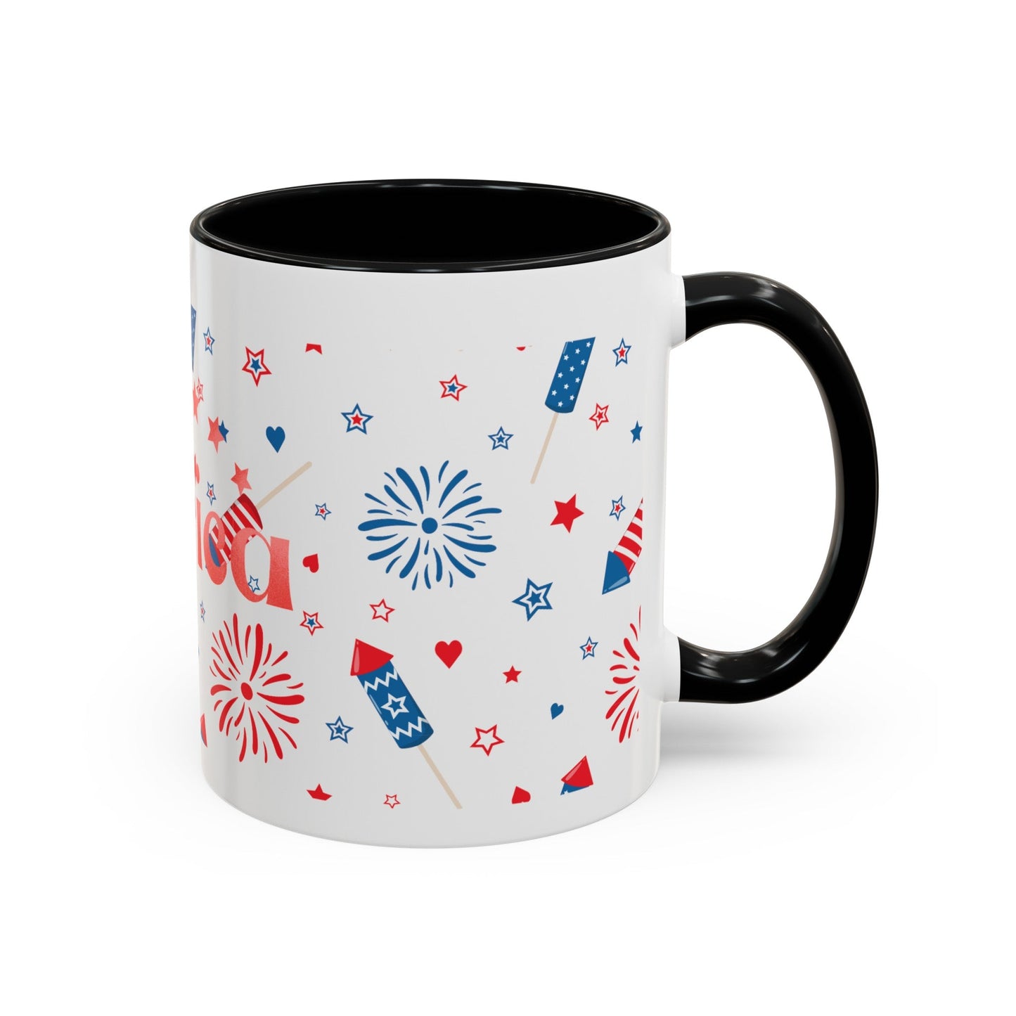 Red, White, And Blue - 4th of July - Merica Coffee Mug (11, 15oz)