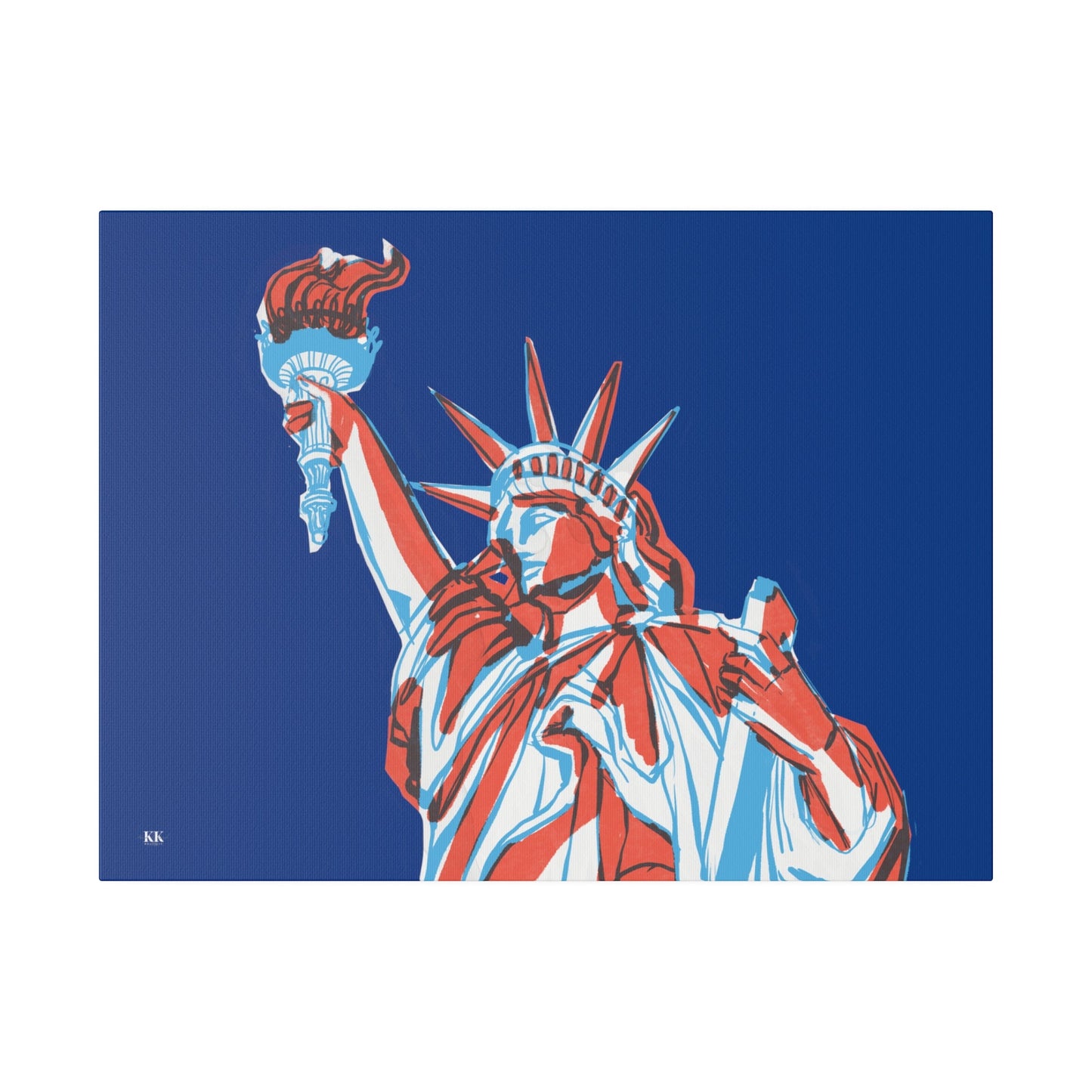 Red, White, And Blue - 4th of July - Lady Liberty - Matte Canvas, Stretched, 0.75"