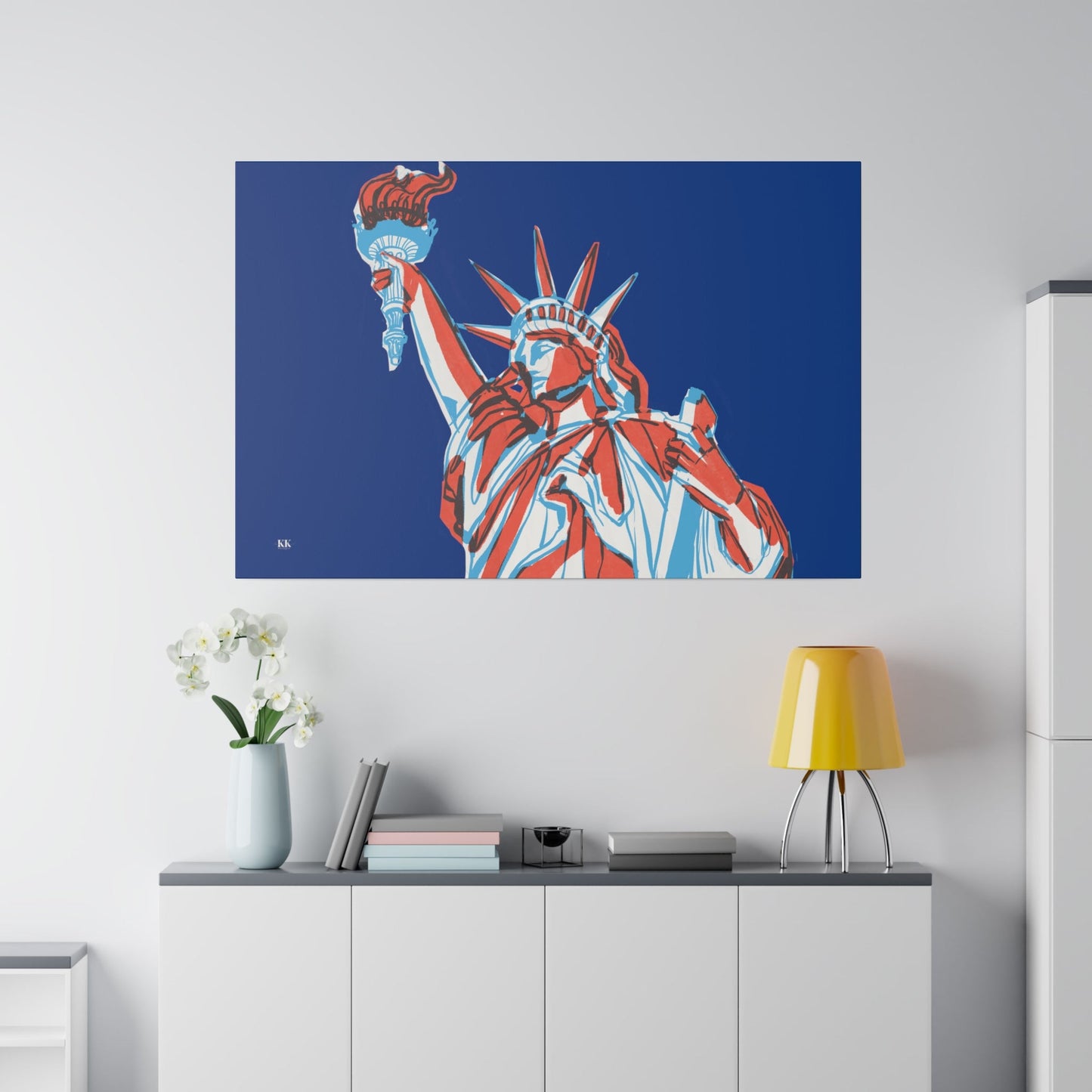 Red, White, And Blue - 4th of July - Lady Liberty - Matte Canvas, Stretched, 0.75"