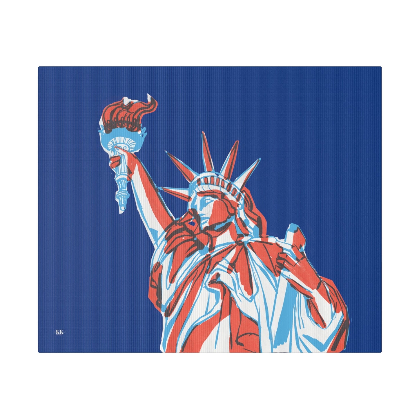 Red, White, And Blue - 4th of July - Lady Liberty - Matte Canvas, Stretched, 0.75"