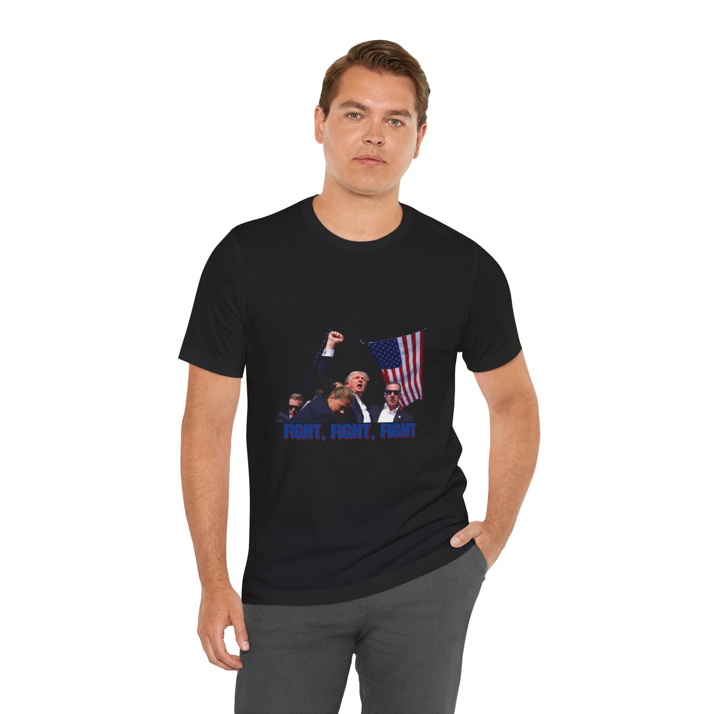 FIGHT FIGHT FIGHT - Trump Unisex Jersey Short Sleeve Tee