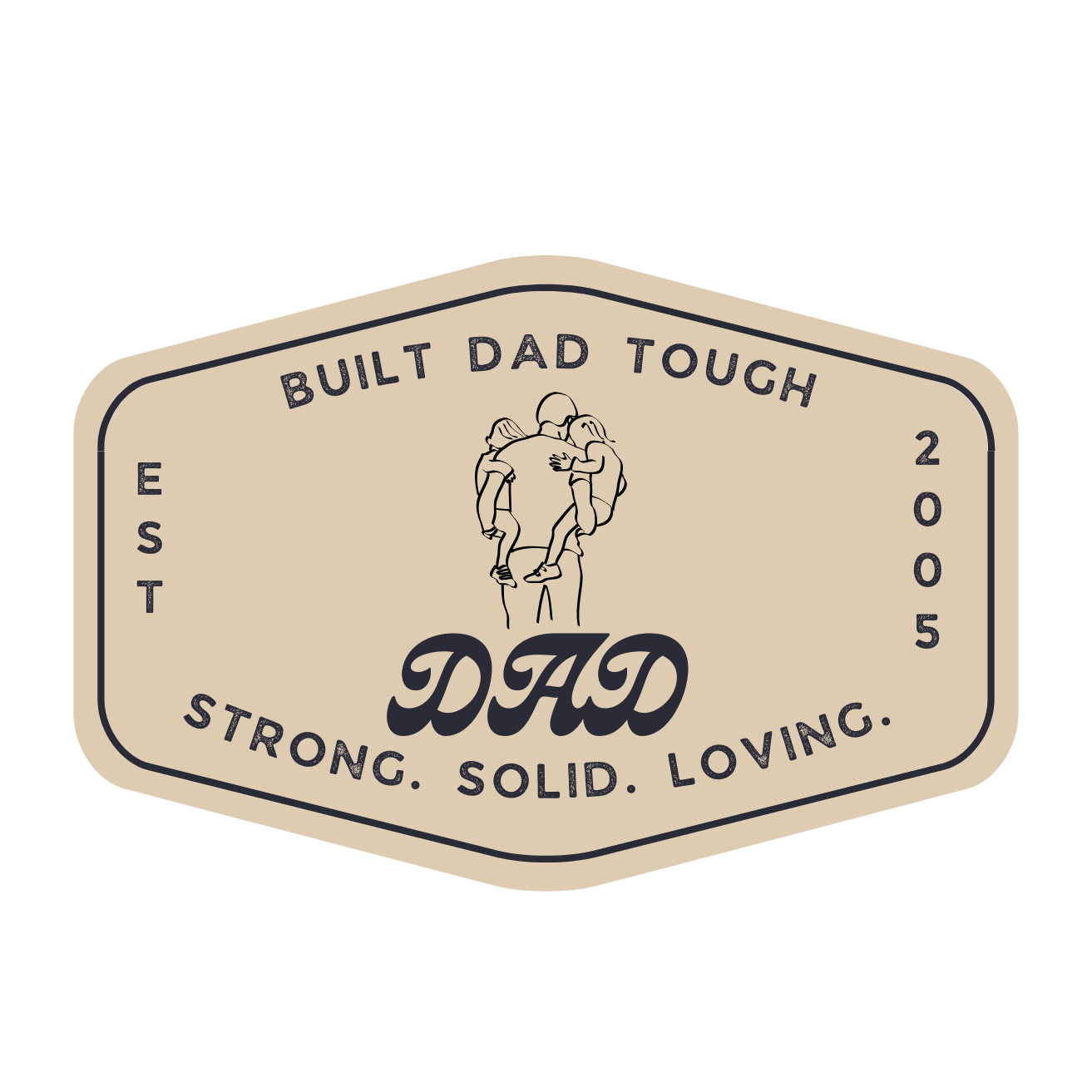 Built Dad Tough - Holding Babies - Black-Mesh-Five