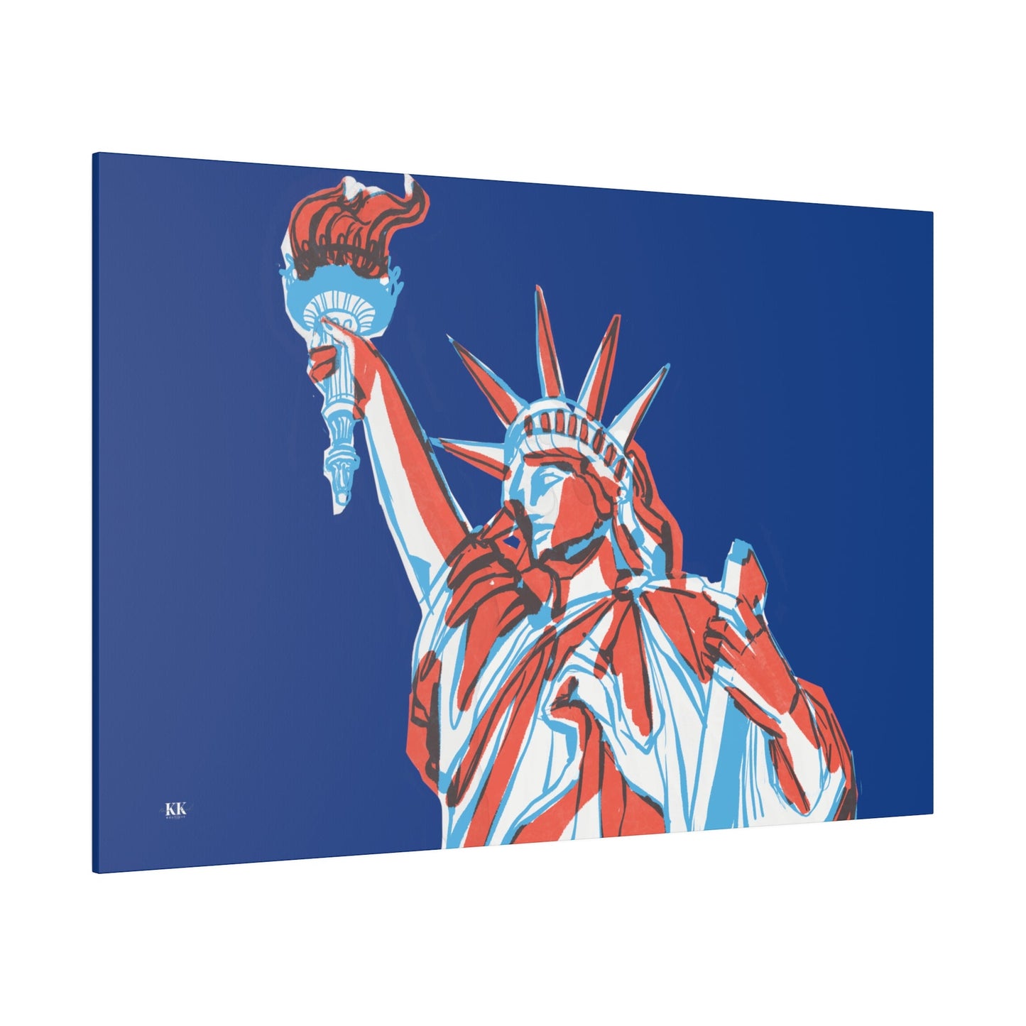 Red, White, And Blue - 4th of July - Lady Liberty - Matte Canvas, Stretched, 0.75"