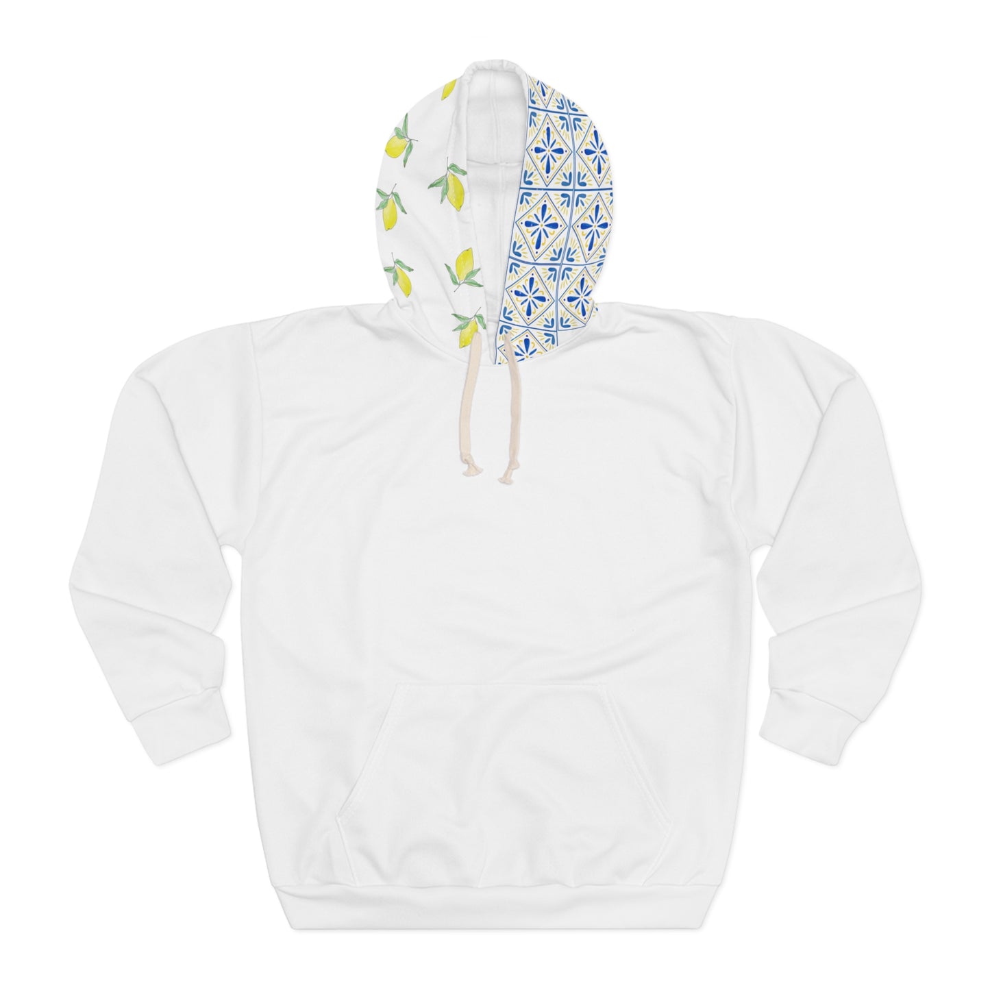 Bella Vita - Lemon and Tile Unisex Pullover Hoodie (AOP)