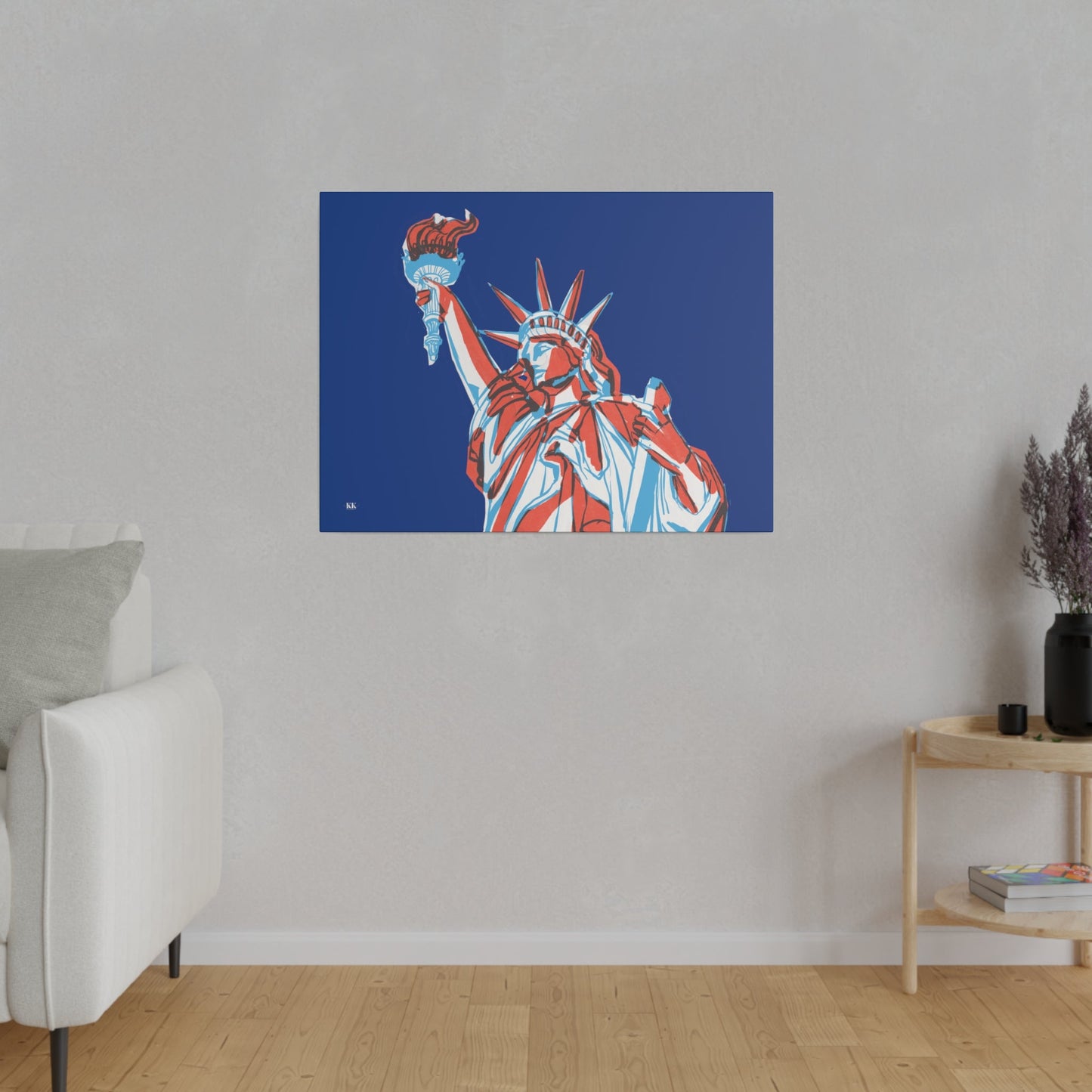 Red, White, And Blue - 4th of July - Lady Liberty - Matte Canvas, Stretched, 0.75"