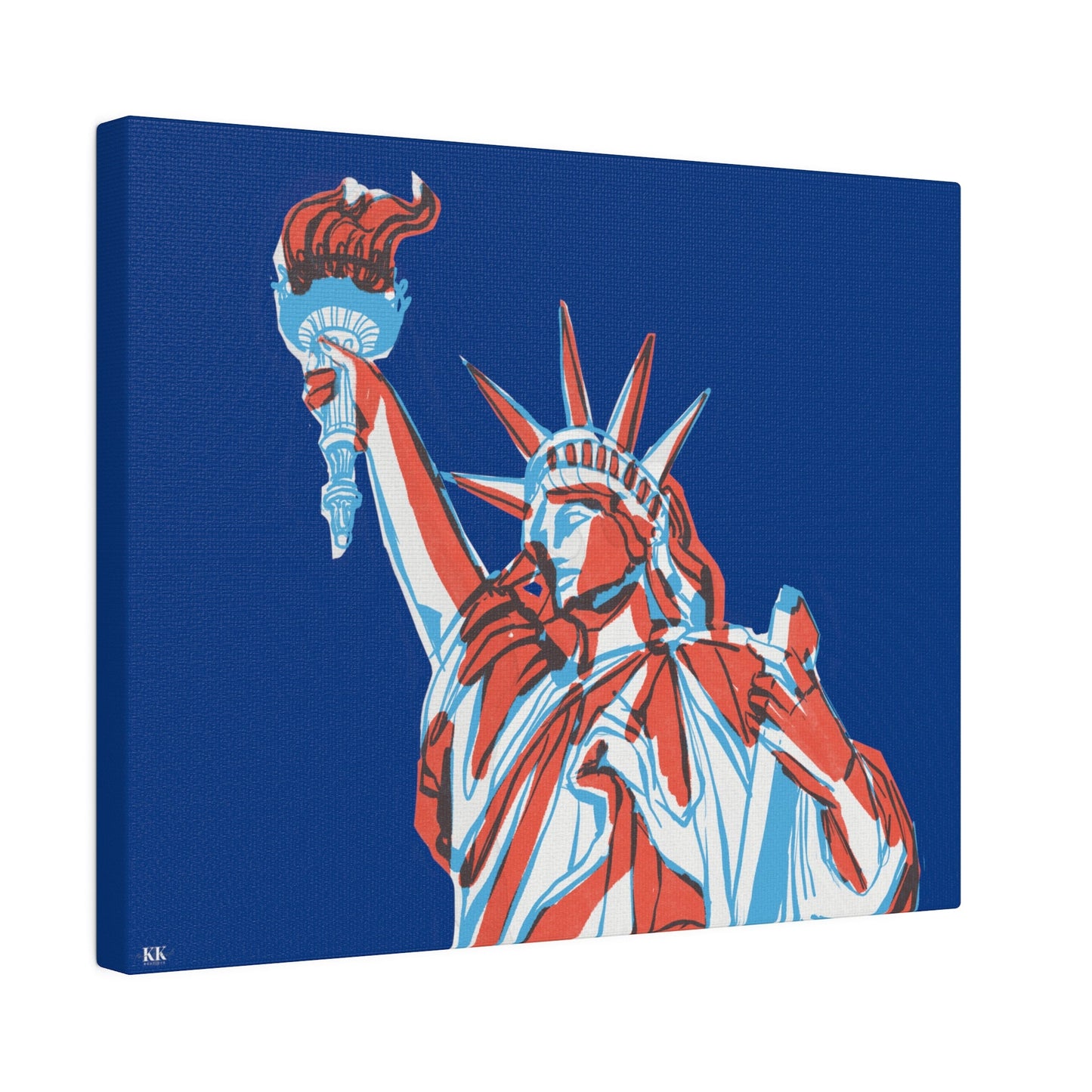 Red, White, And Blue - 4th of July - Lady Liberty - Matte Canvas, Stretched, 0.75"