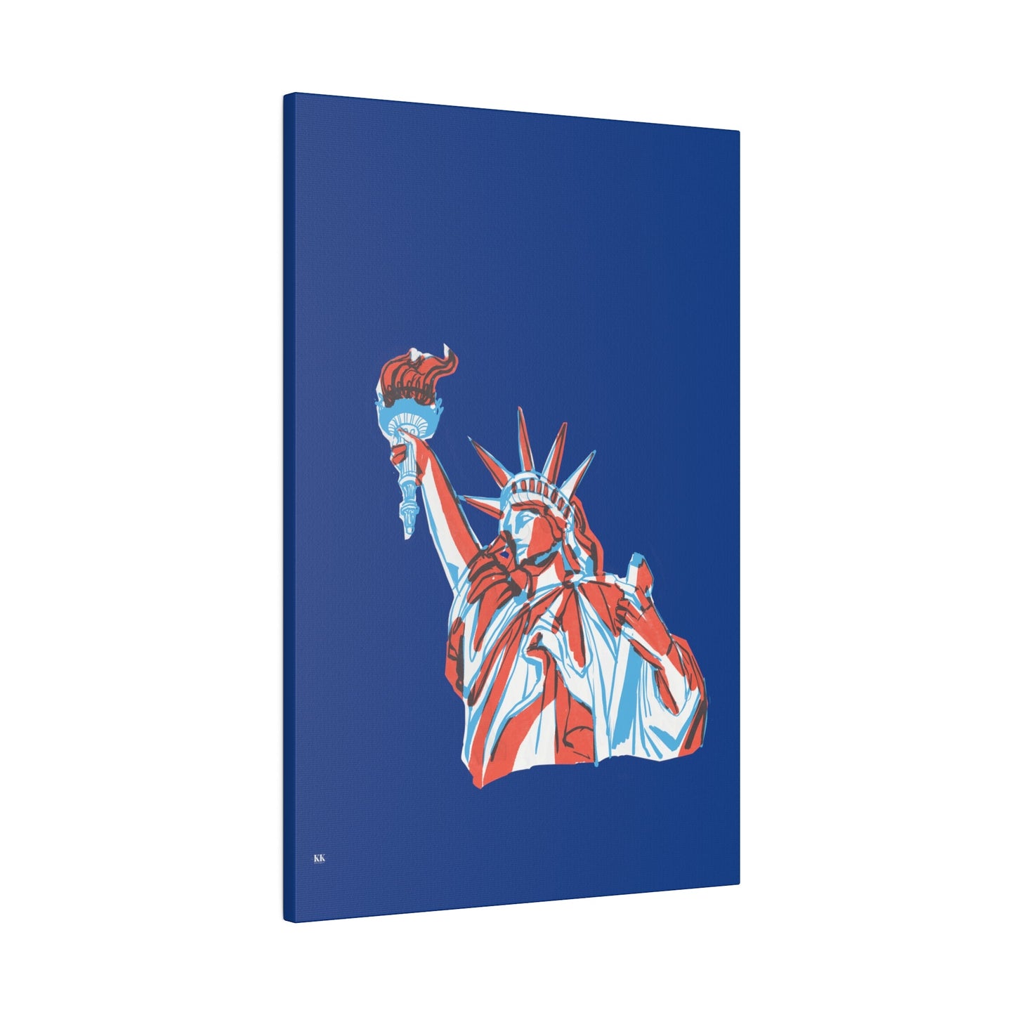 Red, White, And Blue - 4th of July - Lady Liberty - Matte Canvas, Stretched, 0.75"