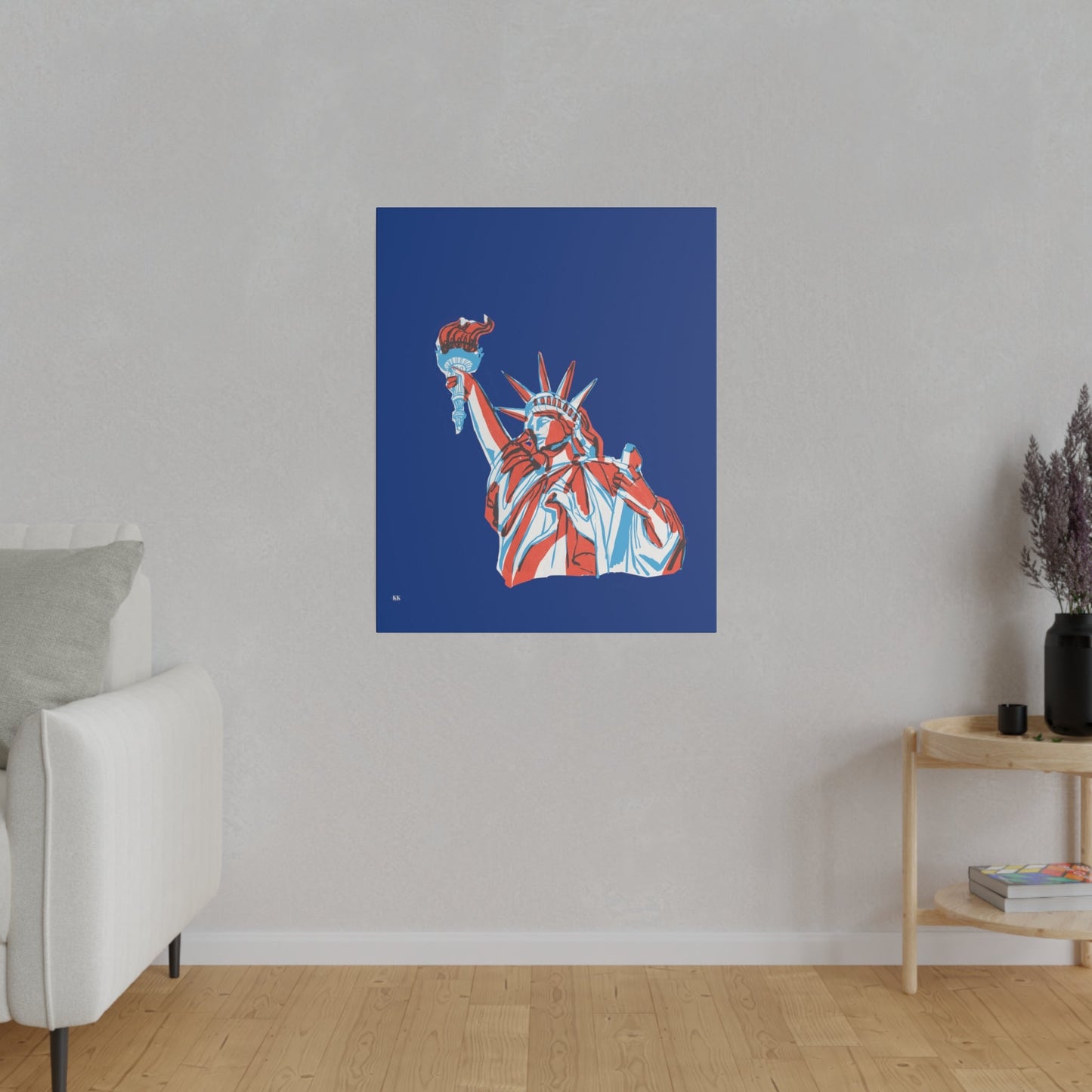 Red, White, And Blue - 4th of July - Lady Liberty - Matte Canvas, Stretched, 0.75"