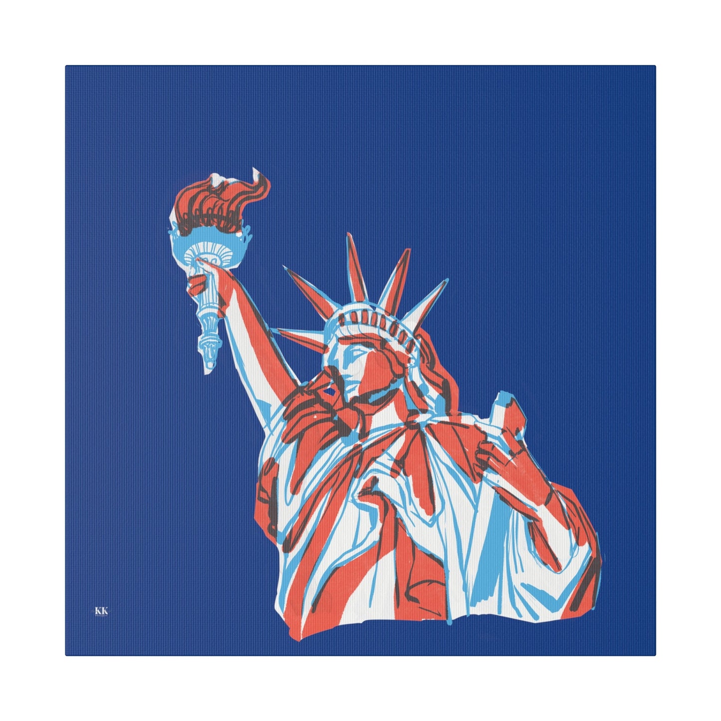 Red, White, And Blue - 4th of July - Lady Liberty - Matte Canvas, Stretched, 0.75"