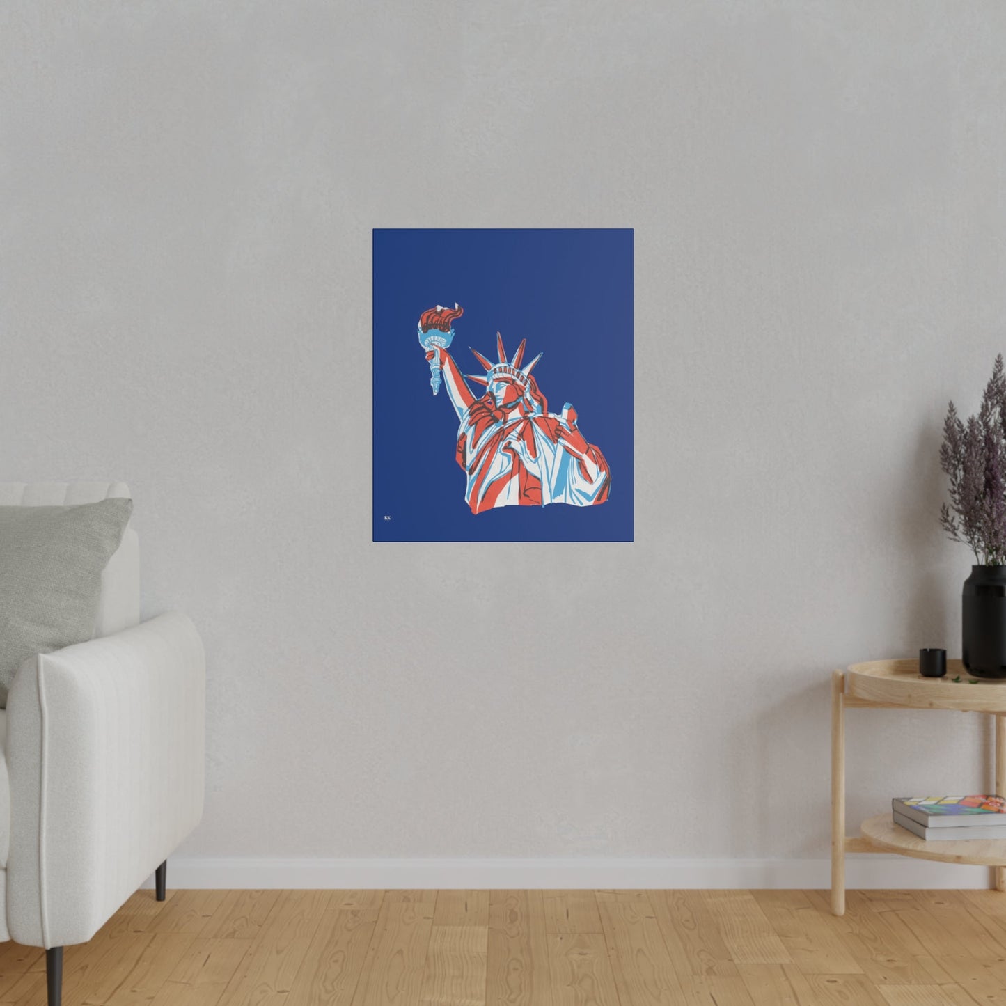 Red, White, And Blue - 4th of July - Lady Liberty - Matte Canvas, Stretched, 0.75"