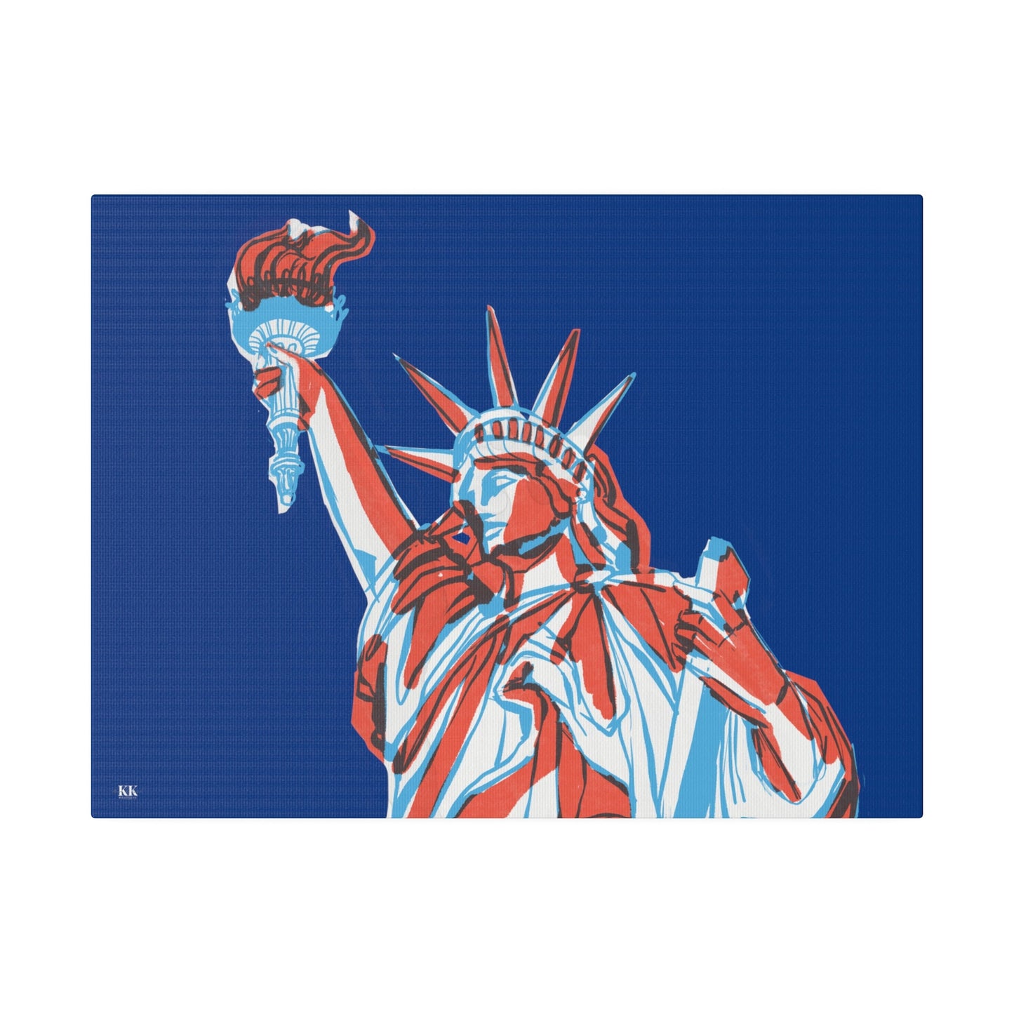 Red, White, And Blue - 4th of July - Lady Liberty - Matte Canvas, Stretched, 0.75"