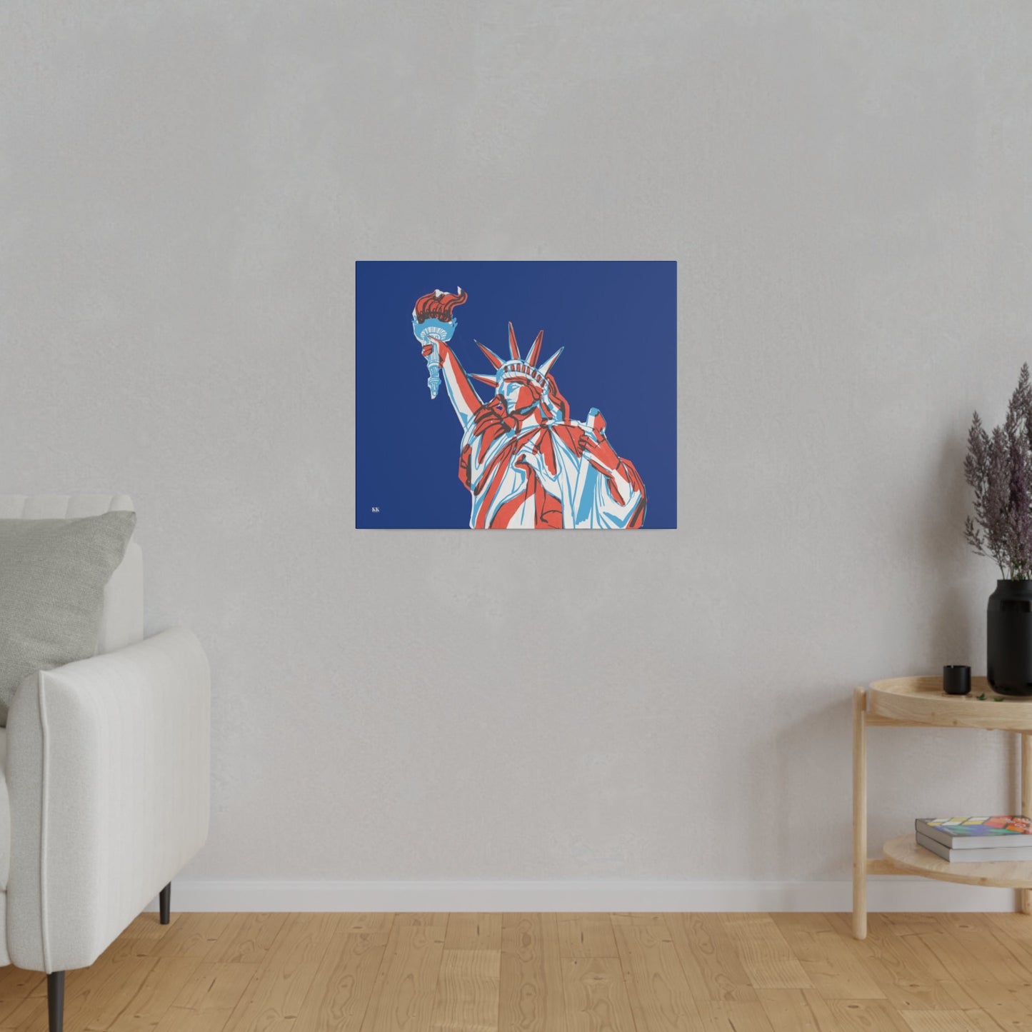 Red, White, And Blue - 4th of July - Lady Liberty - Matte Canvas, Stretched, 0.75"