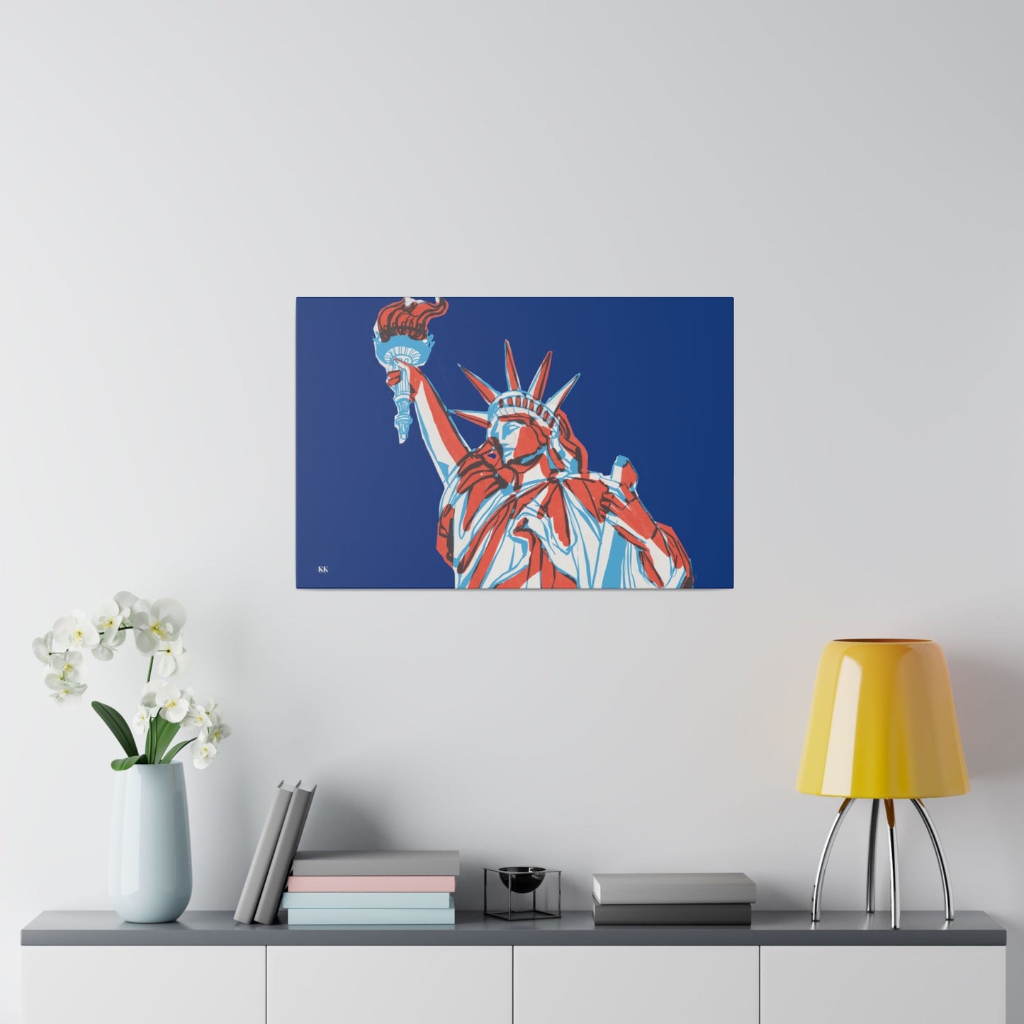 Red, White, And Blue - 4th of July - Lady Liberty - Matte Canvas, Stretched, 0.75"