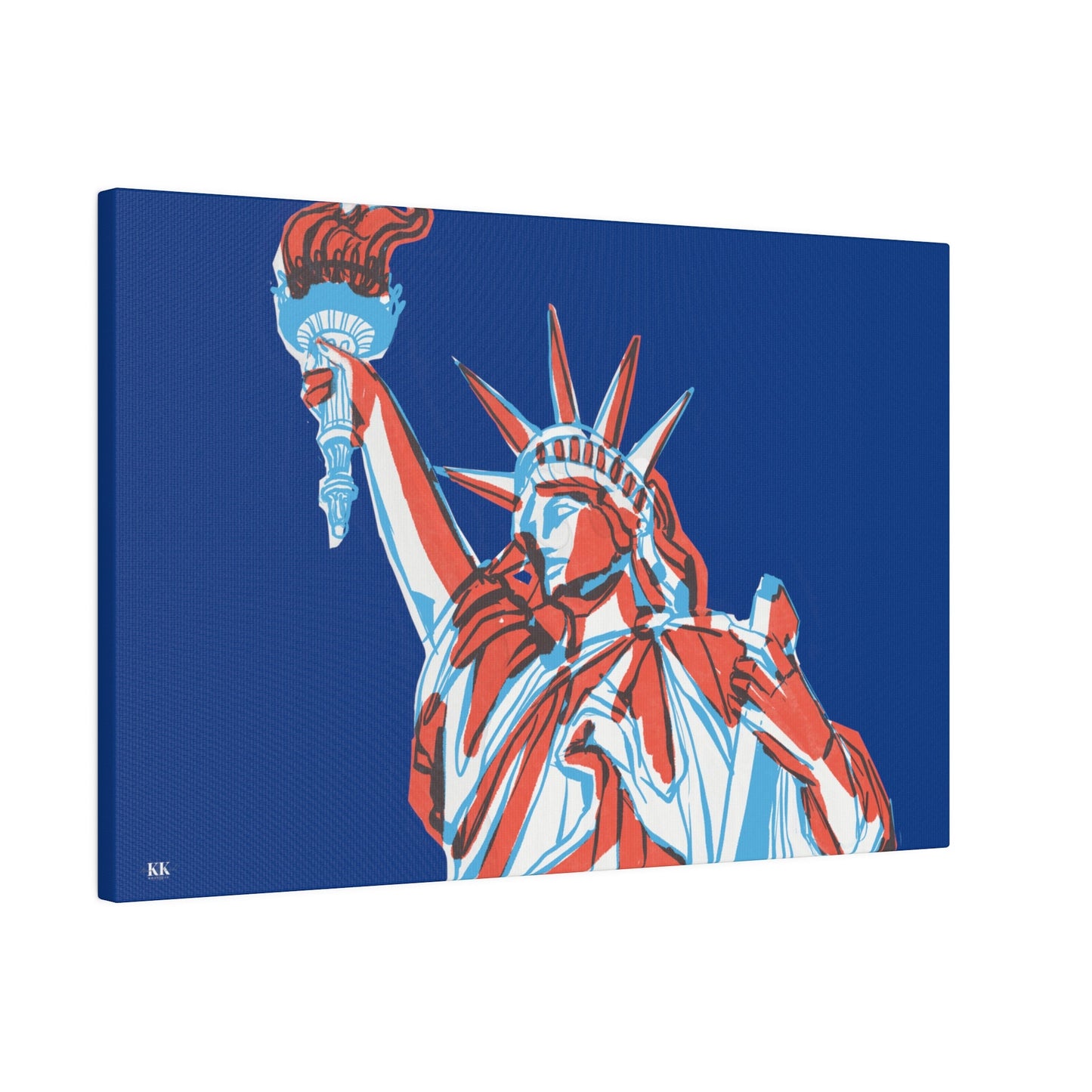 Red, White, And Blue - 4th of July - Lady Liberty - Matte Canvas, Stretched, 0.75"