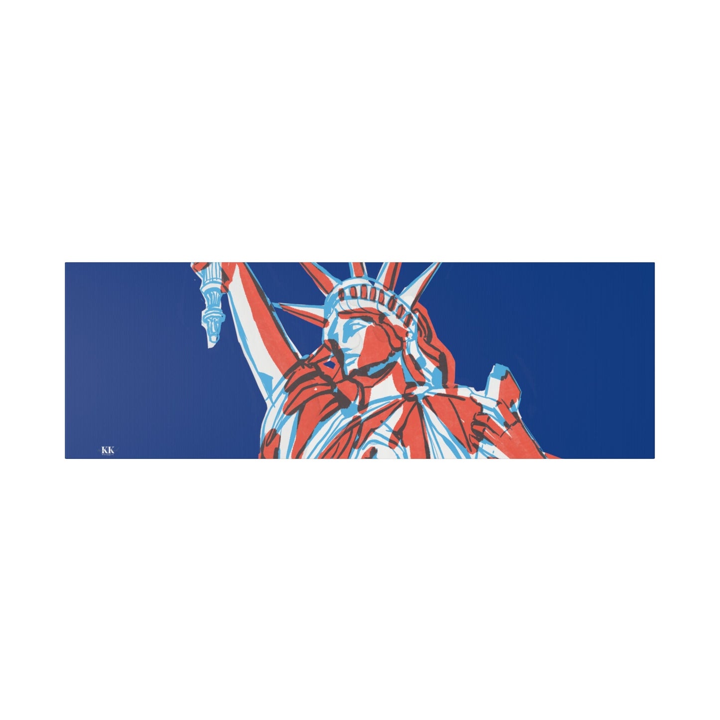 Red, White, And Blue - 4th of July - Lady Liberty - Matte Canvas, Stretched, 0.75"