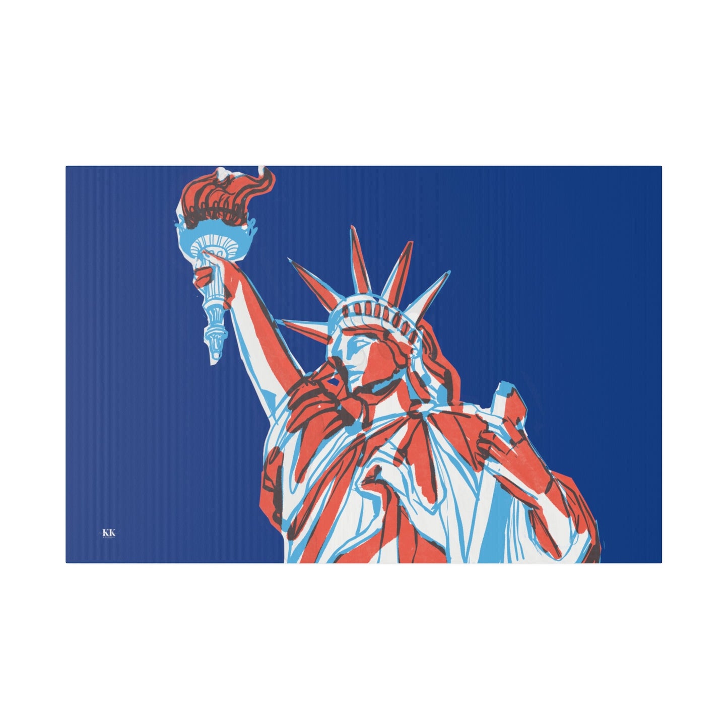 Red, White, And Blue - 4th of July - Lady Liberty - Matte Canvas, Stretched, 0.75"