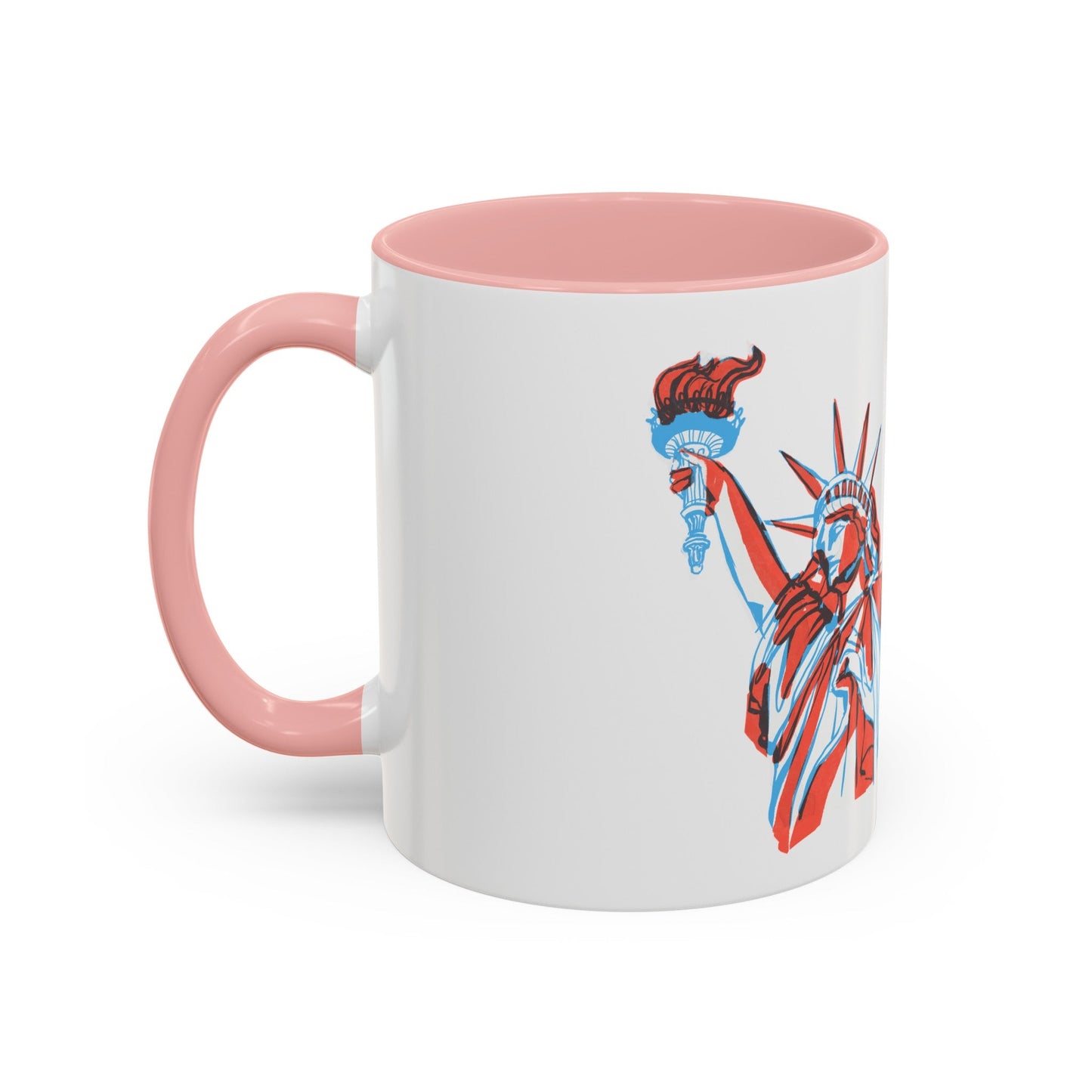 Red, White, And Blue - 4th of July - Lady Liberty -  Coffee Mug (11, 15oz)