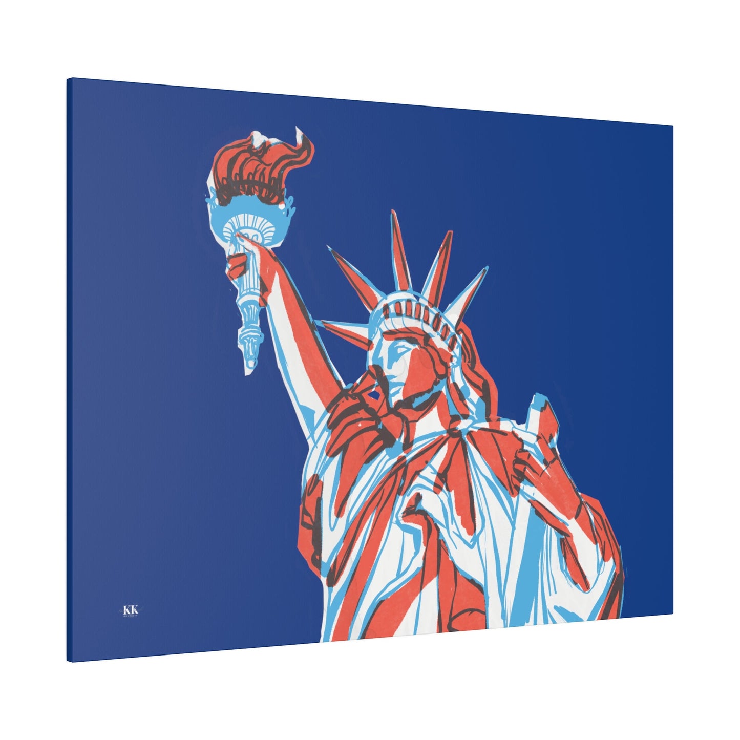 Red, White, And Blue - 4th of July - Lady Liberty - Matte Canvas, Stretched, 0.75"