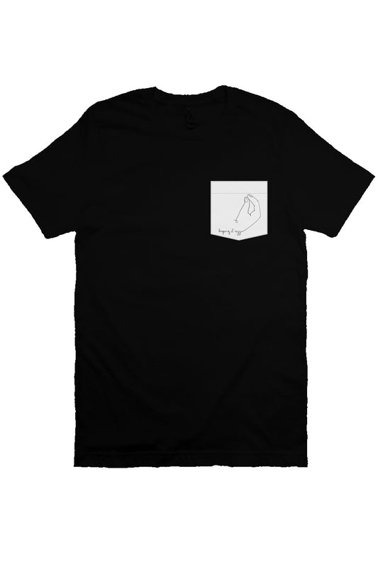 Keeping It Rizz Black and White Pocket Tee - Bella Canvas T Shirt