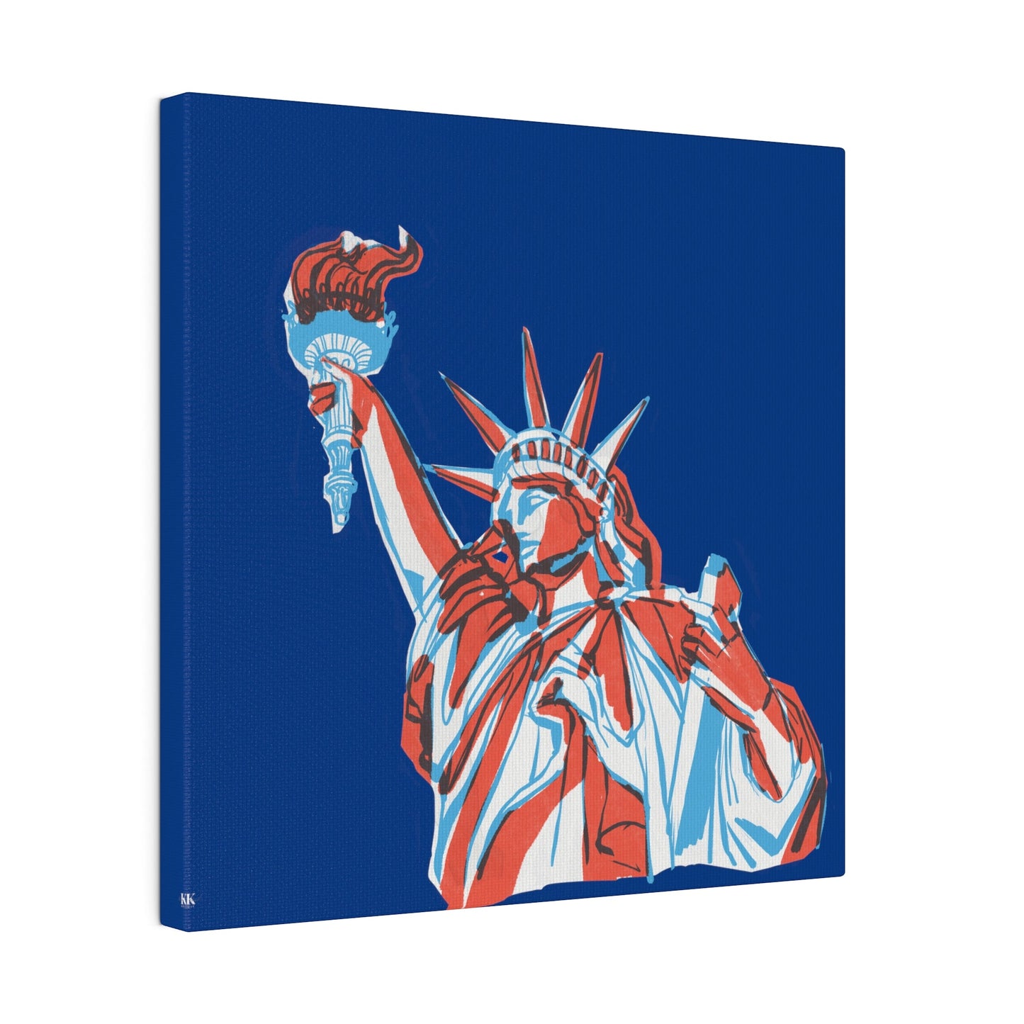 Red, White, And Blue - 4th of July - Lady Liberty - Matte Canvas, Stretched, 0.75"