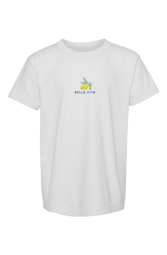 Bella Vita - Embroidered Youth Pigment Dyed T Shirt