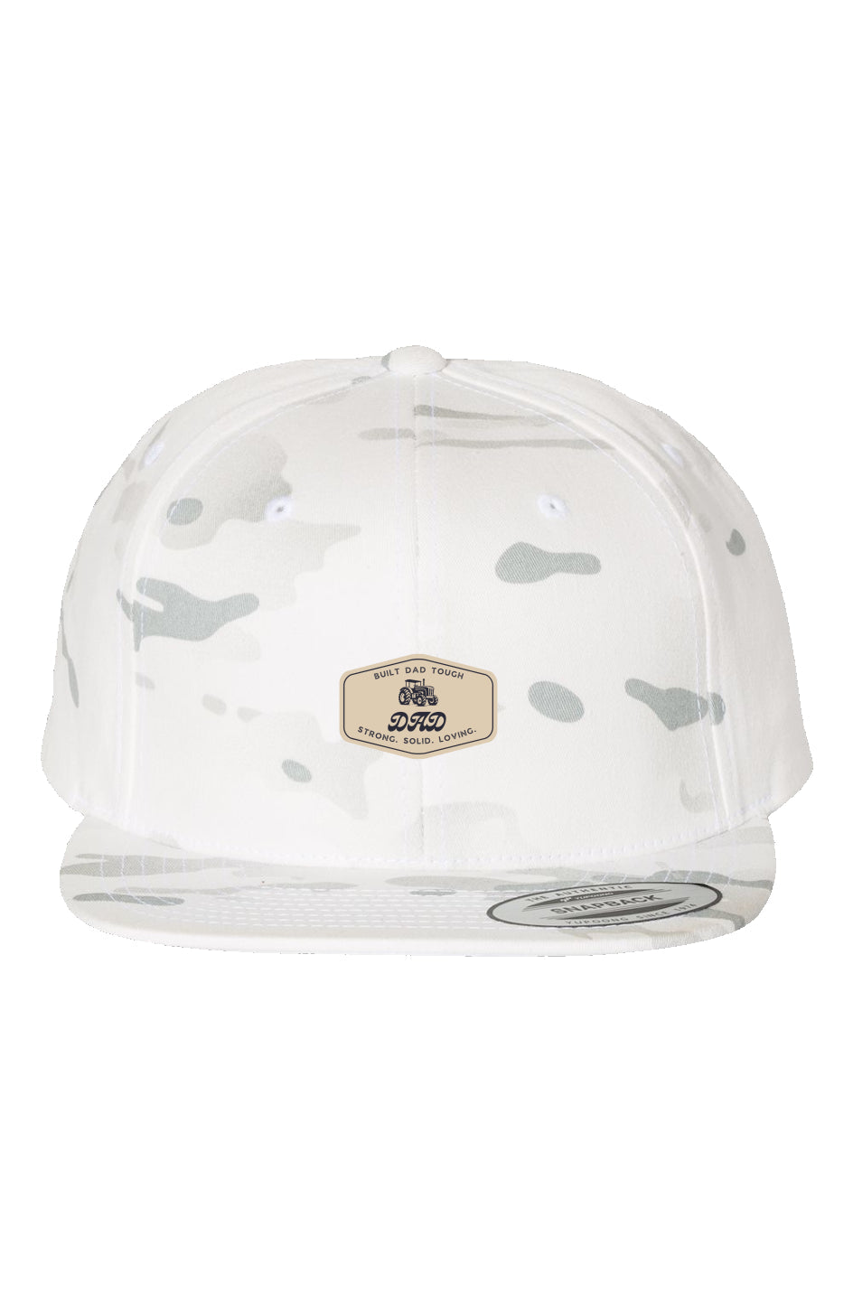 Built Dad Tough - Tractor - Camo Alpine Premium Snapback