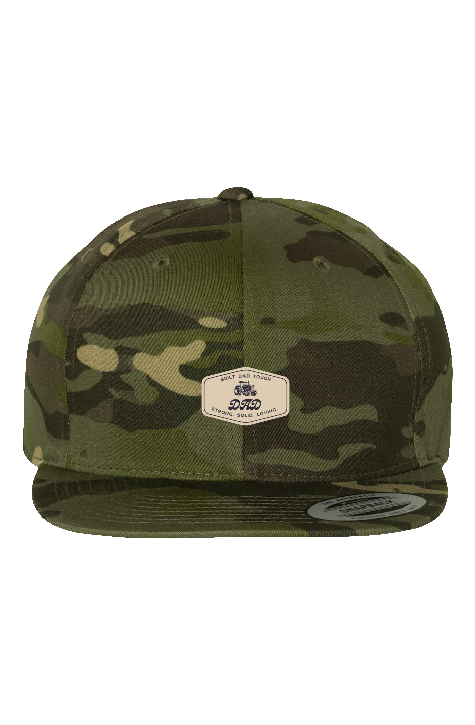 Built Dad Tough - Tractor - Camo Tropic Premium Snapback