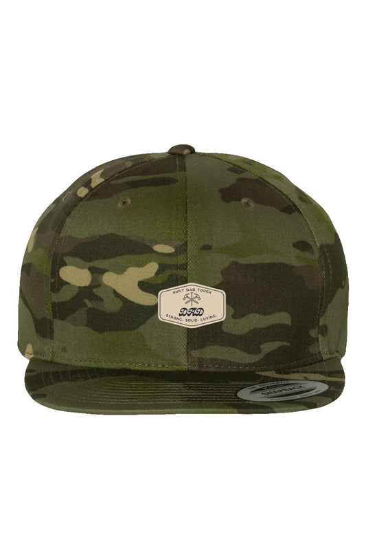 Built Dad Tough - Hammer And Nails - Camo Tropic Premium Snapback